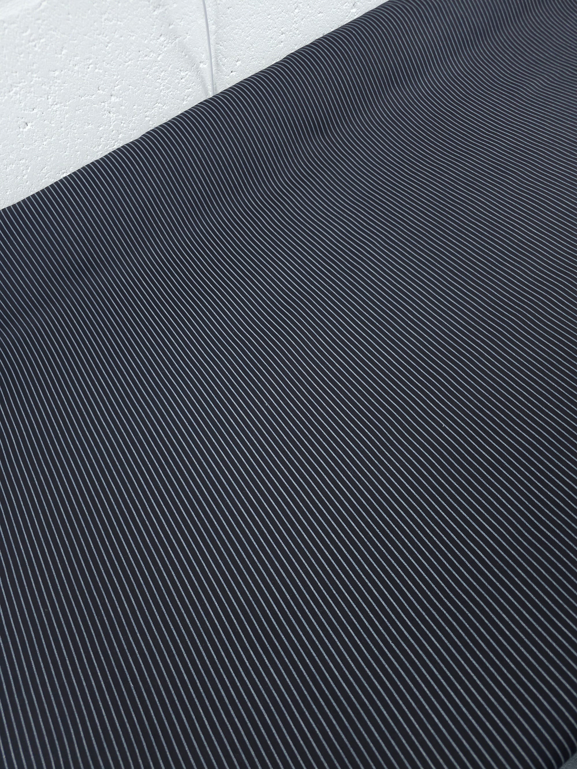 Black/Grey Narrow Pinstripe Denim
