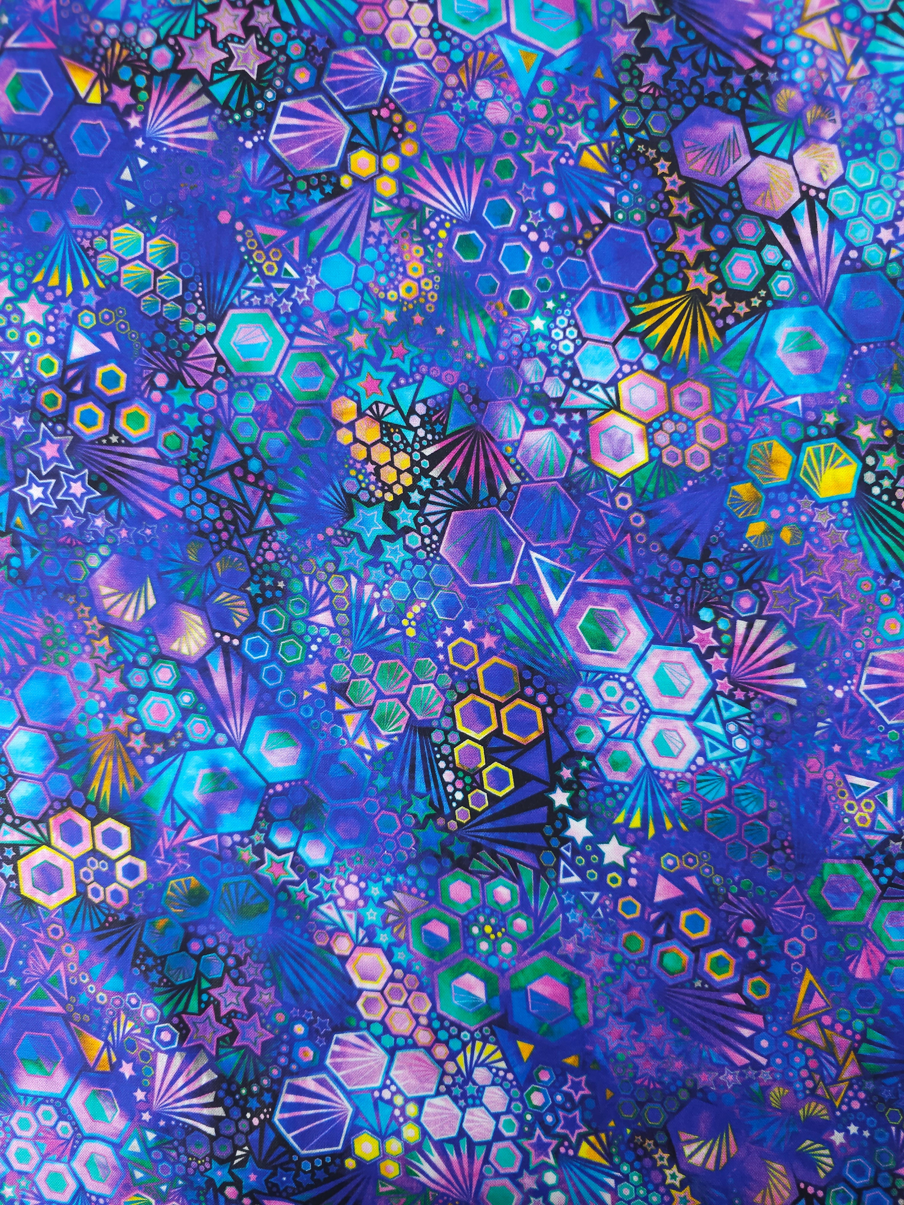 Purple Star Phantasma 100% Cotton - Robert Kaufman