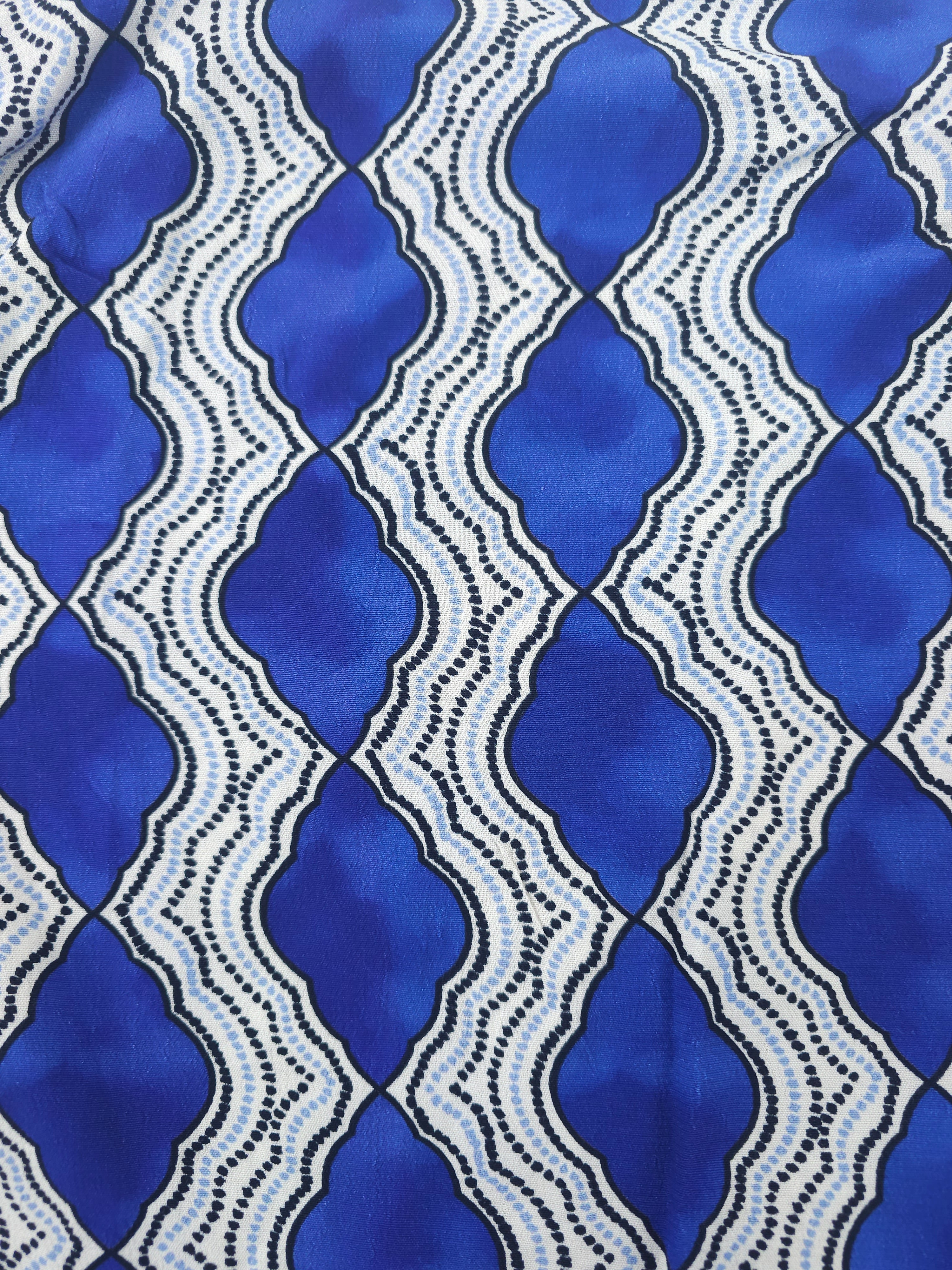 Large Blue diamond Viscose- 1m piece