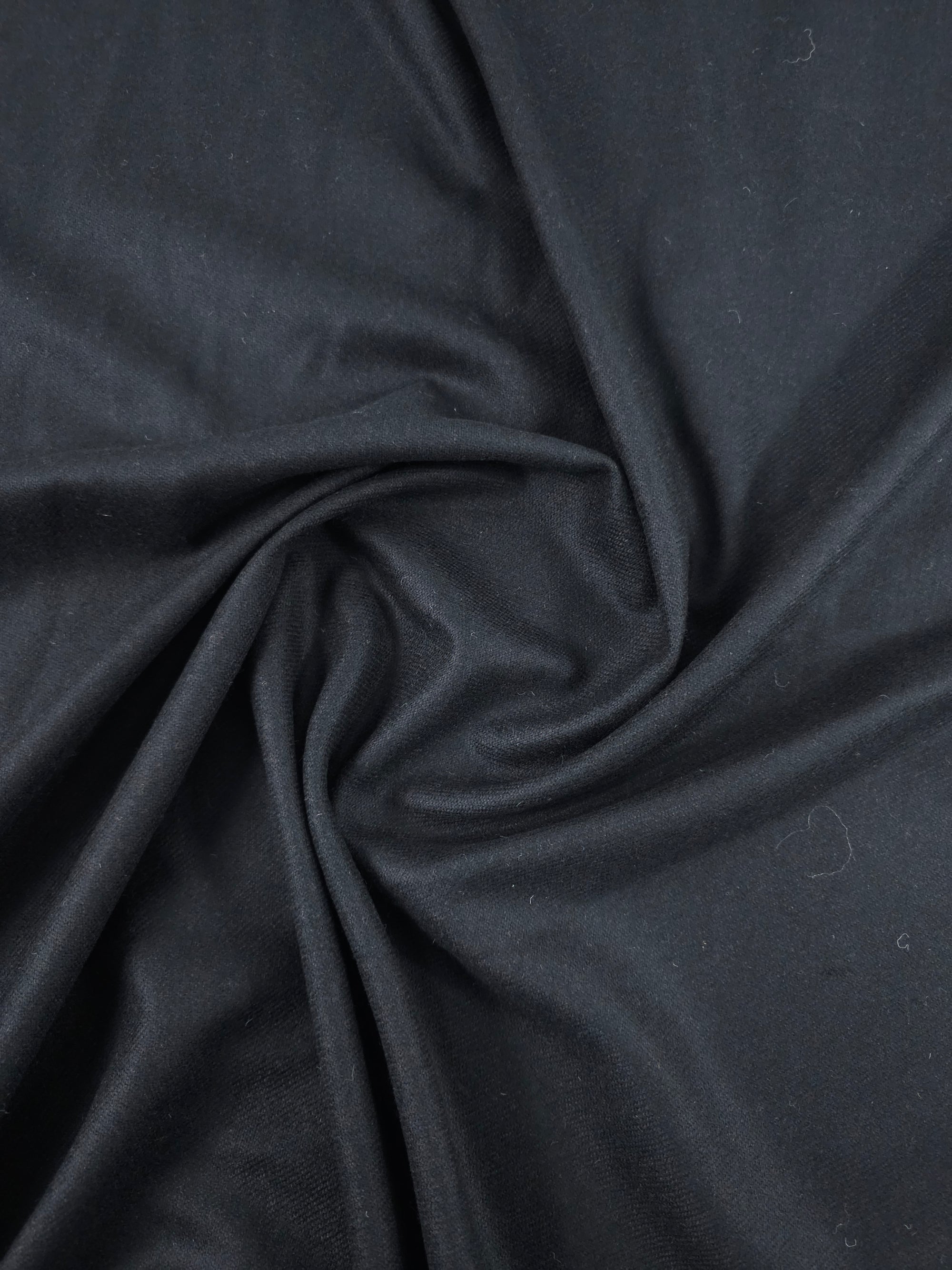 Black Twill Lightweight Soft 100% Wool *ABRAHAM MOON*