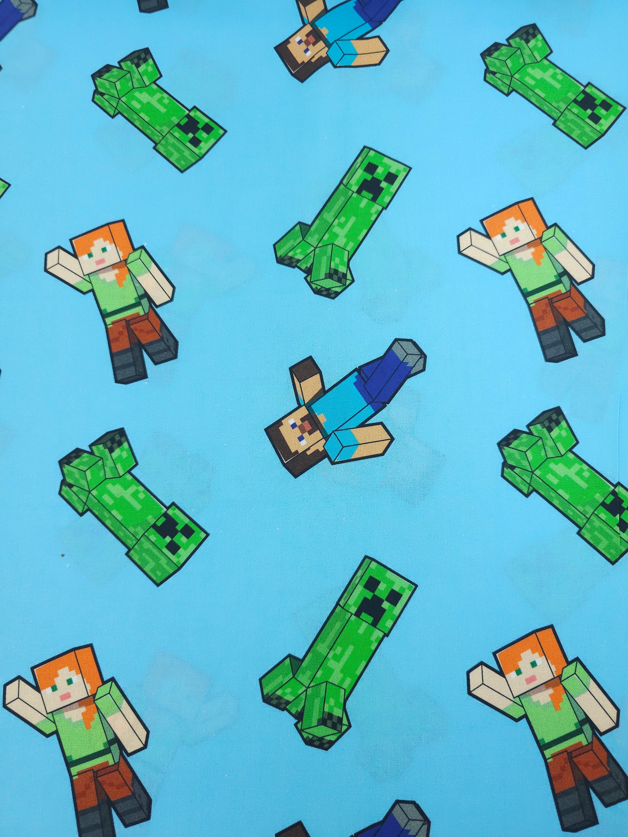 Minecraft Characters 100% Cotton