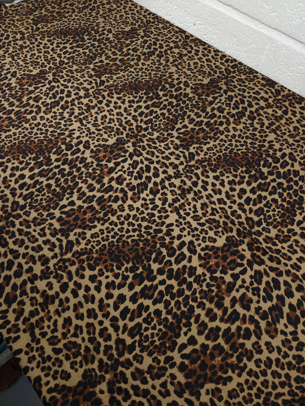 Deep Brown/Taupe Leopard Cotton Poplin