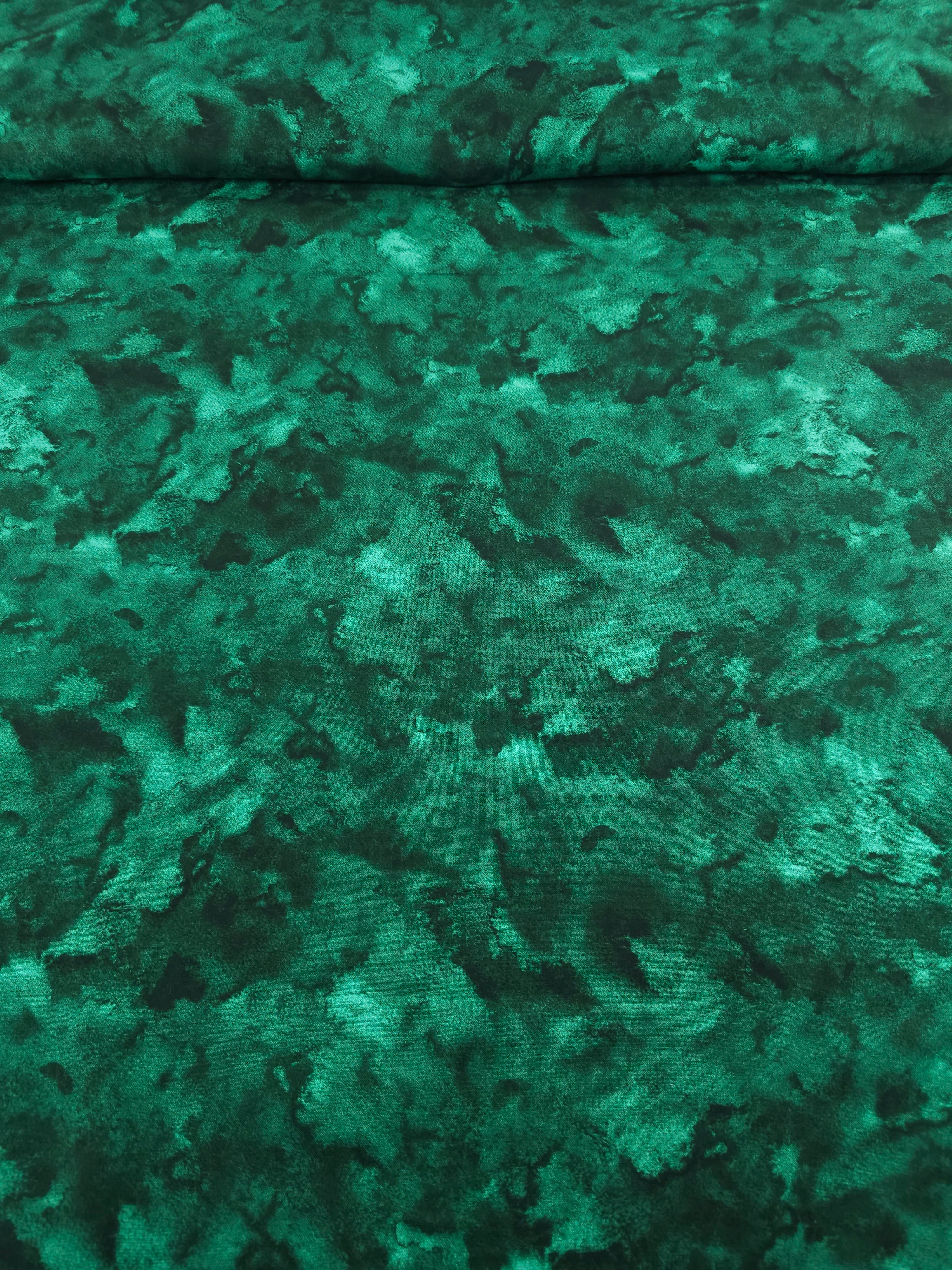 Dark Green Nebula Smoke Diffusion 100% Cotton 118" *EXTRA WIDE*