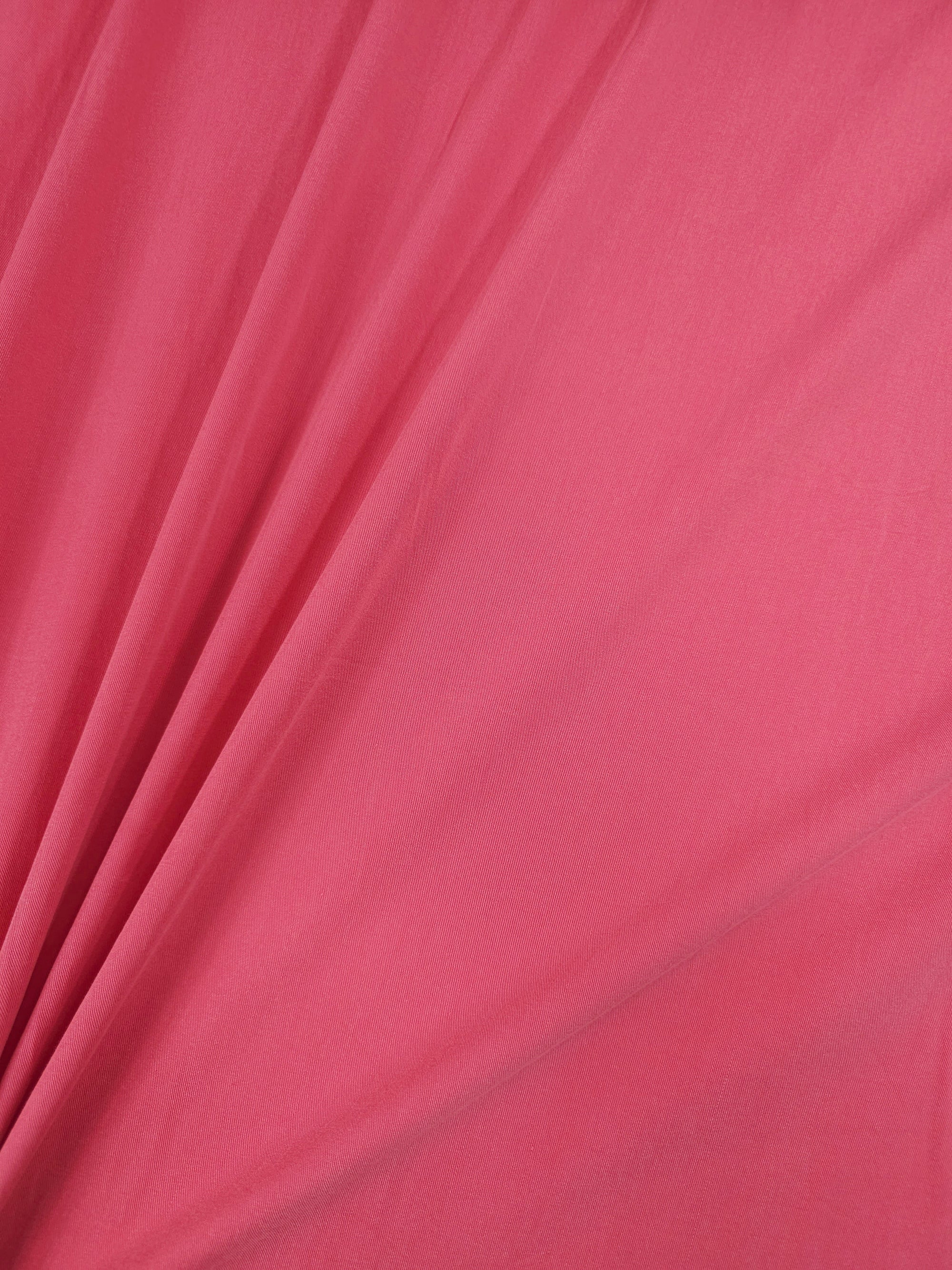 Warm Candy Pink Cotton Modal