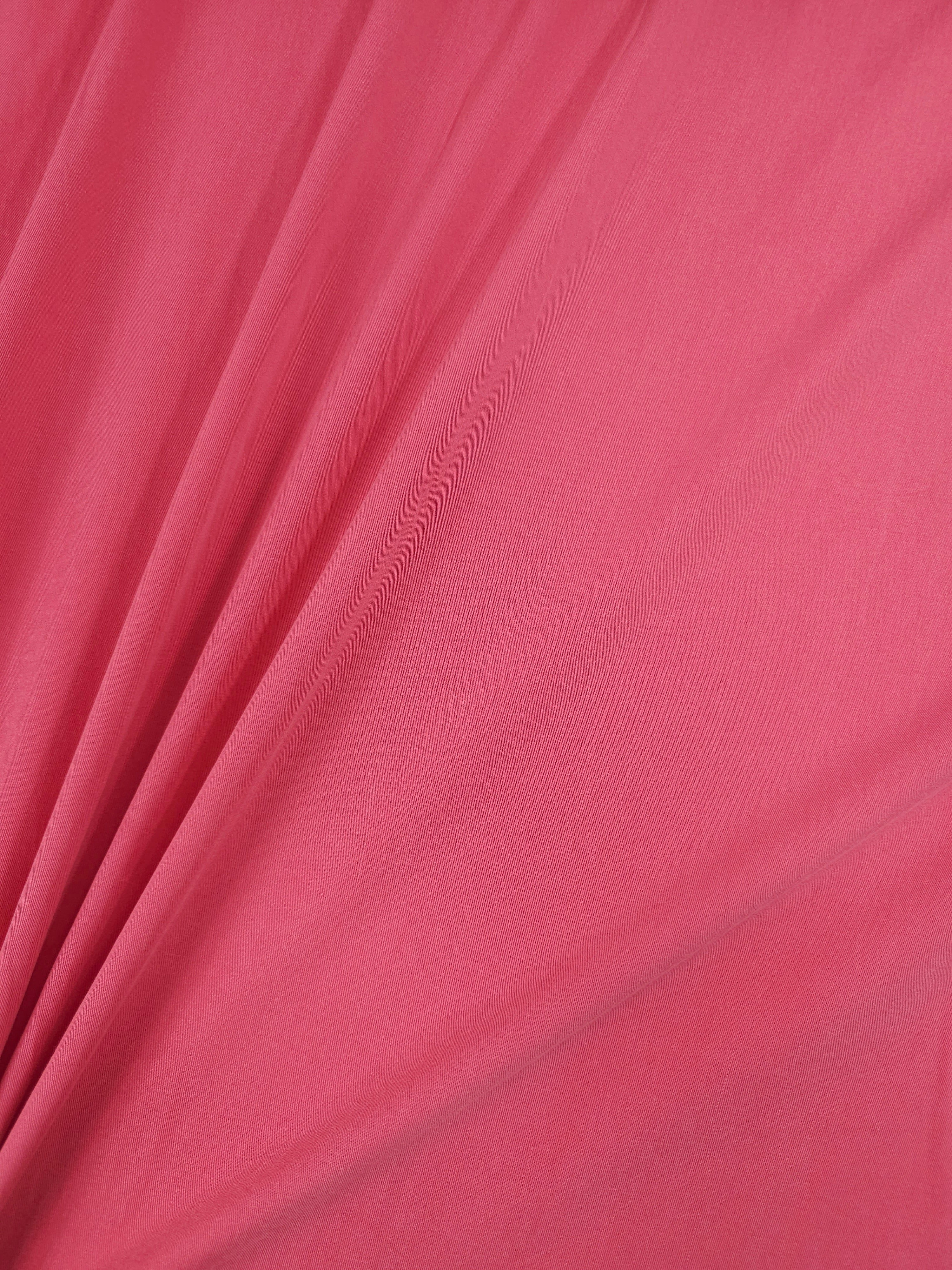 Warm Candy Pink Cotton Modal