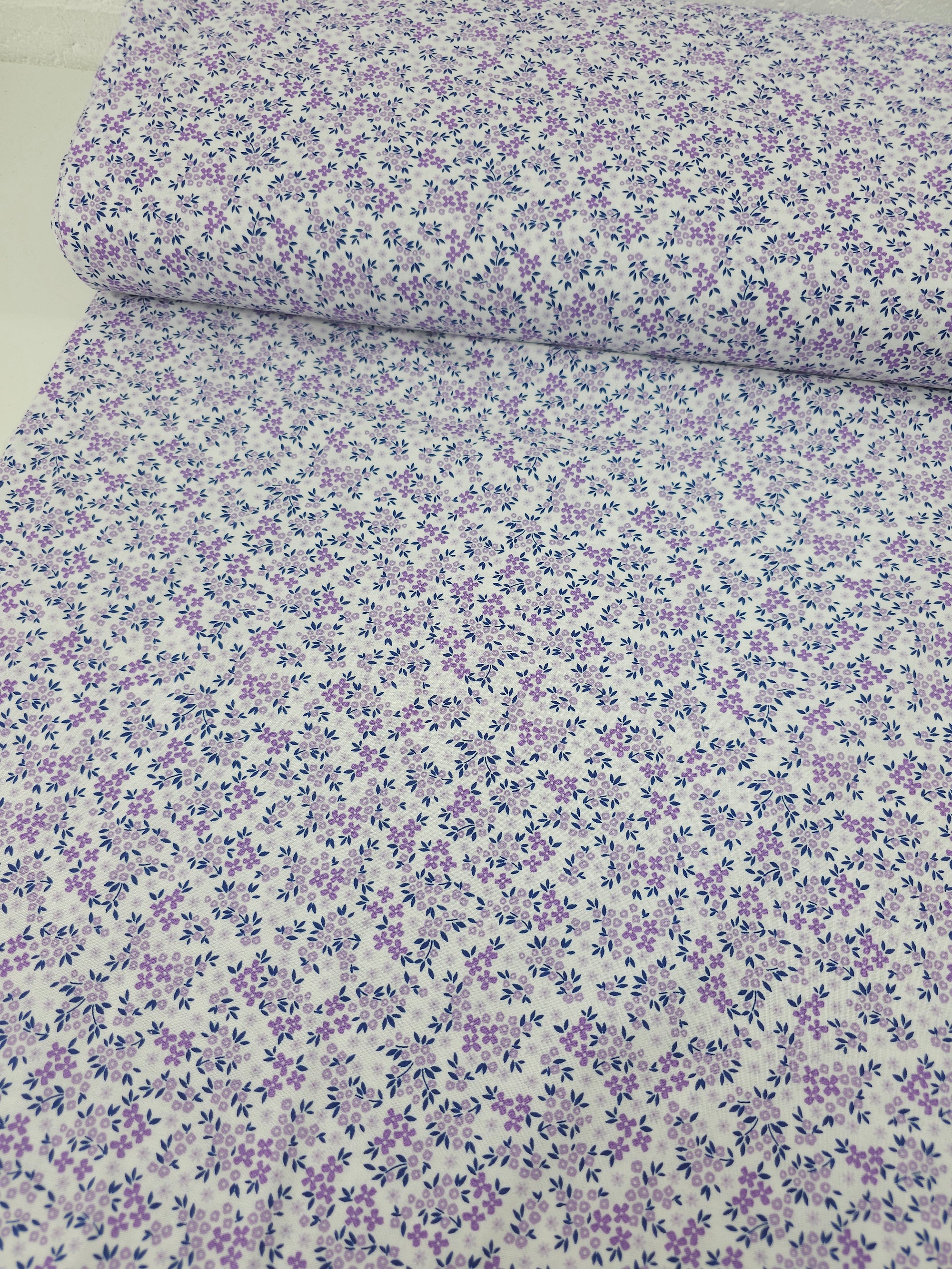 Ditsy Retro Lilac Floral 100% Cotton