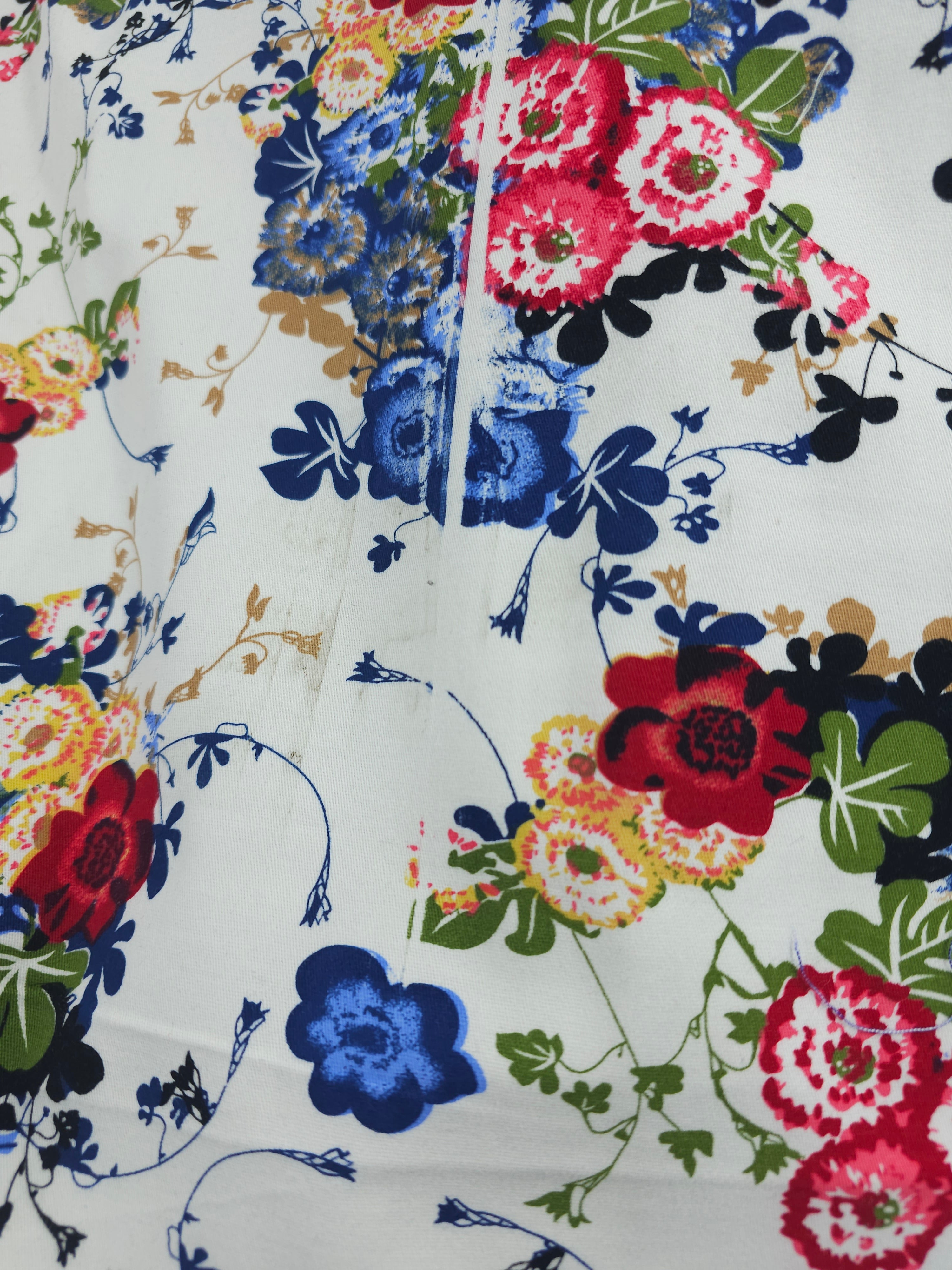 Spring floral Cotton Sateen Twill- 1.2m piece