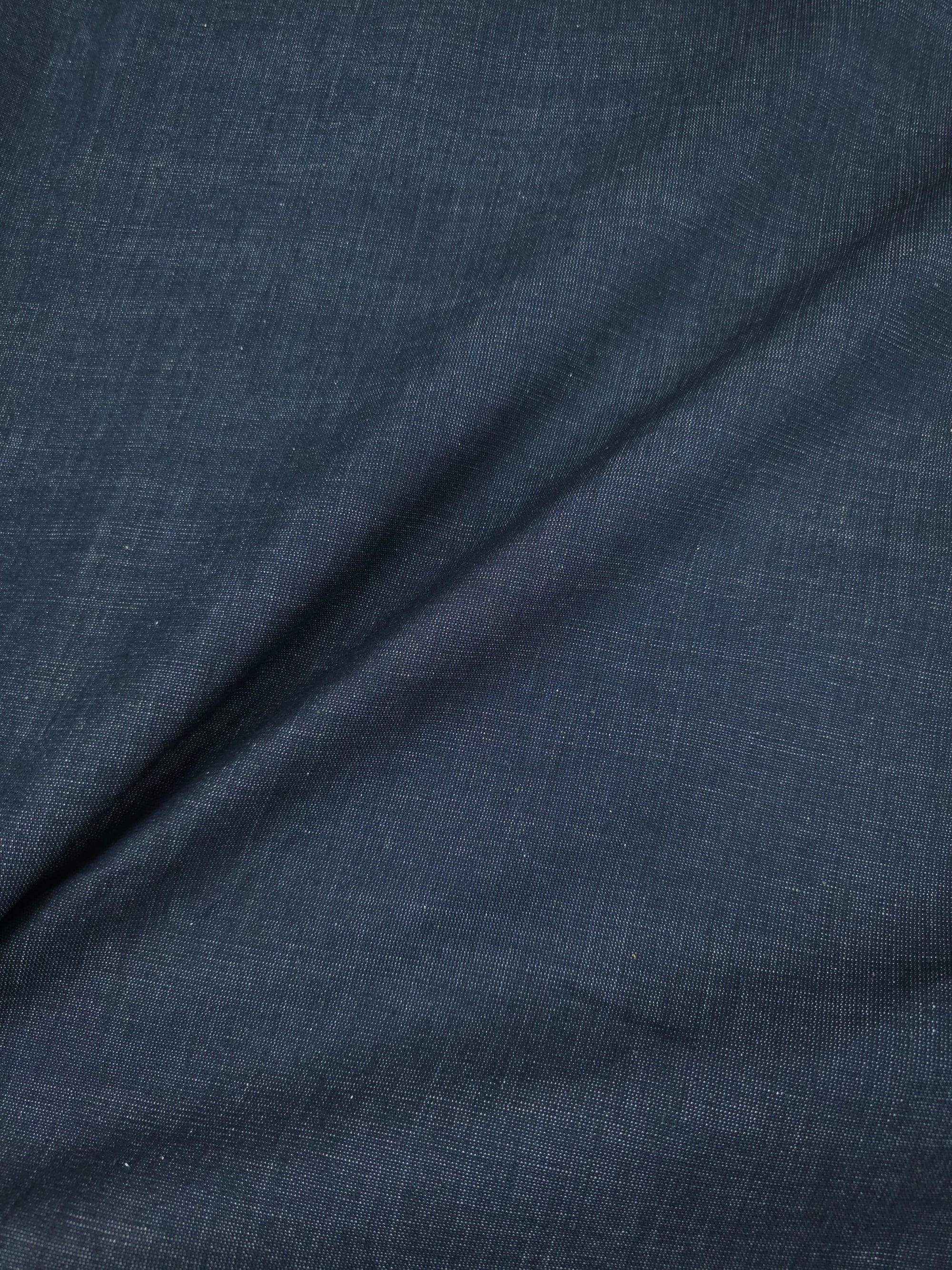 Greyish Navy Pique Chambray