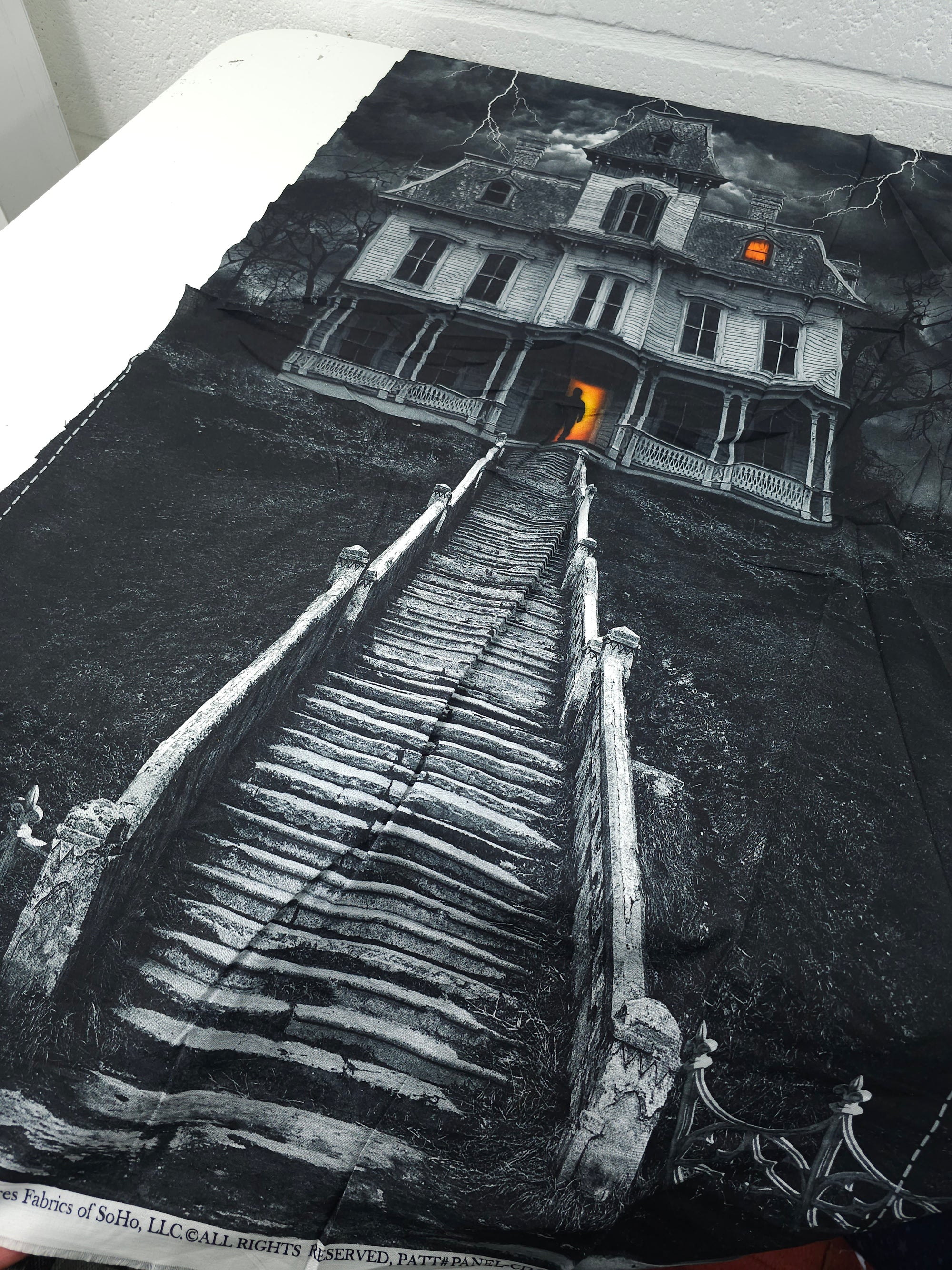 Haunted House 100% Cotton - 60cm Panel