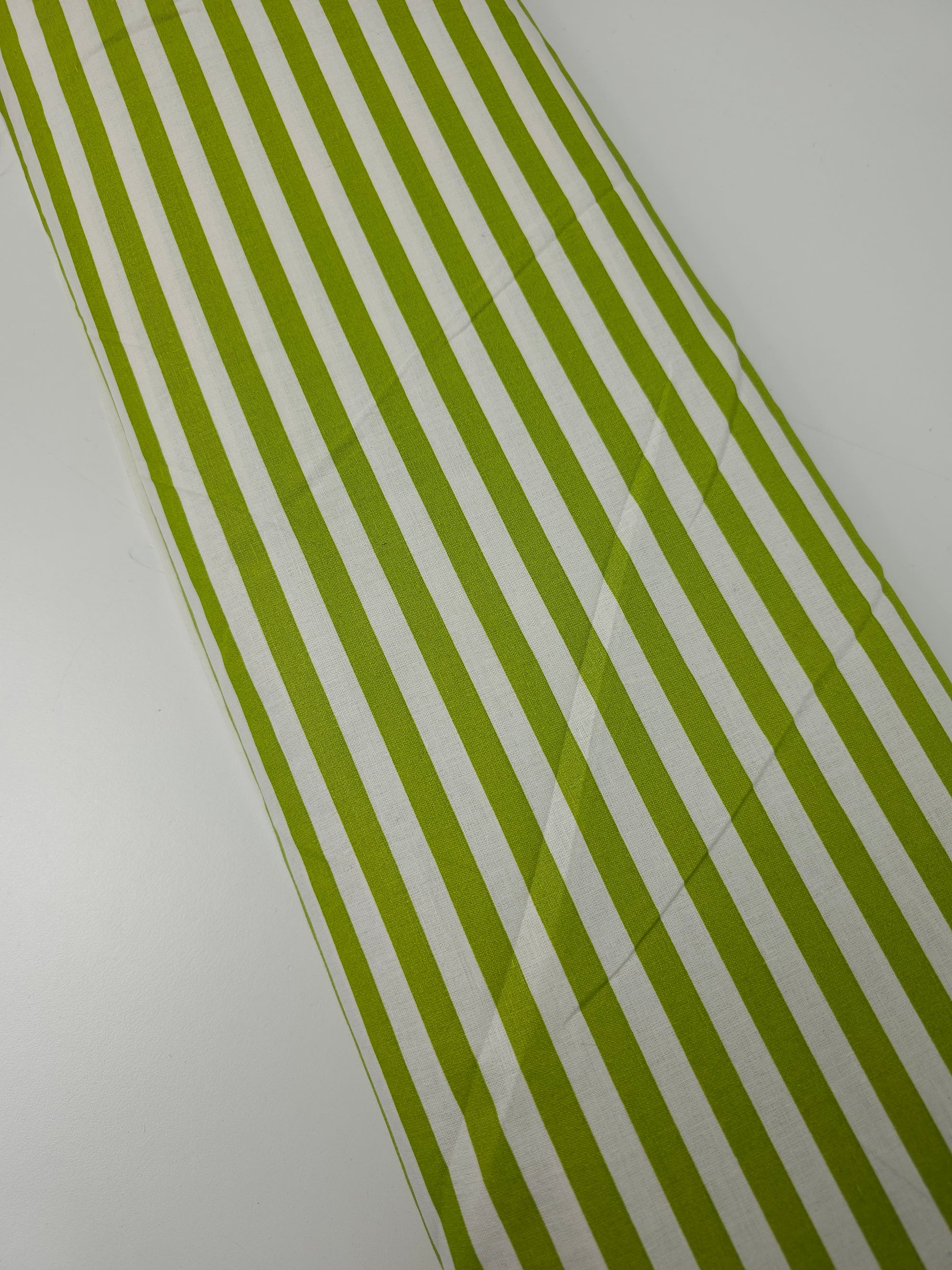 Lime Green Large Stripe 100% Cotton *EXTRA WIDE*