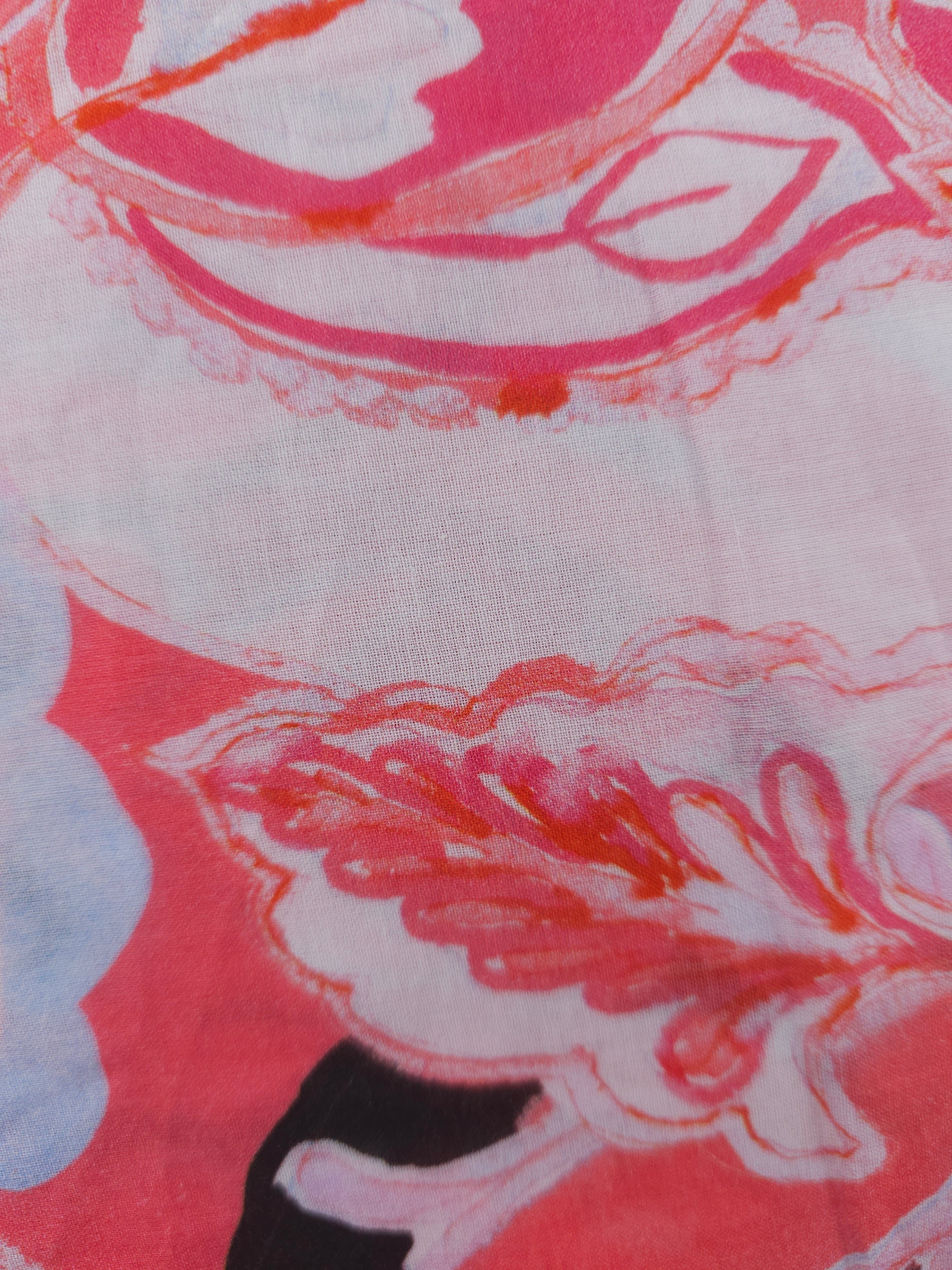 Peach paisley Viscose- 5m piece