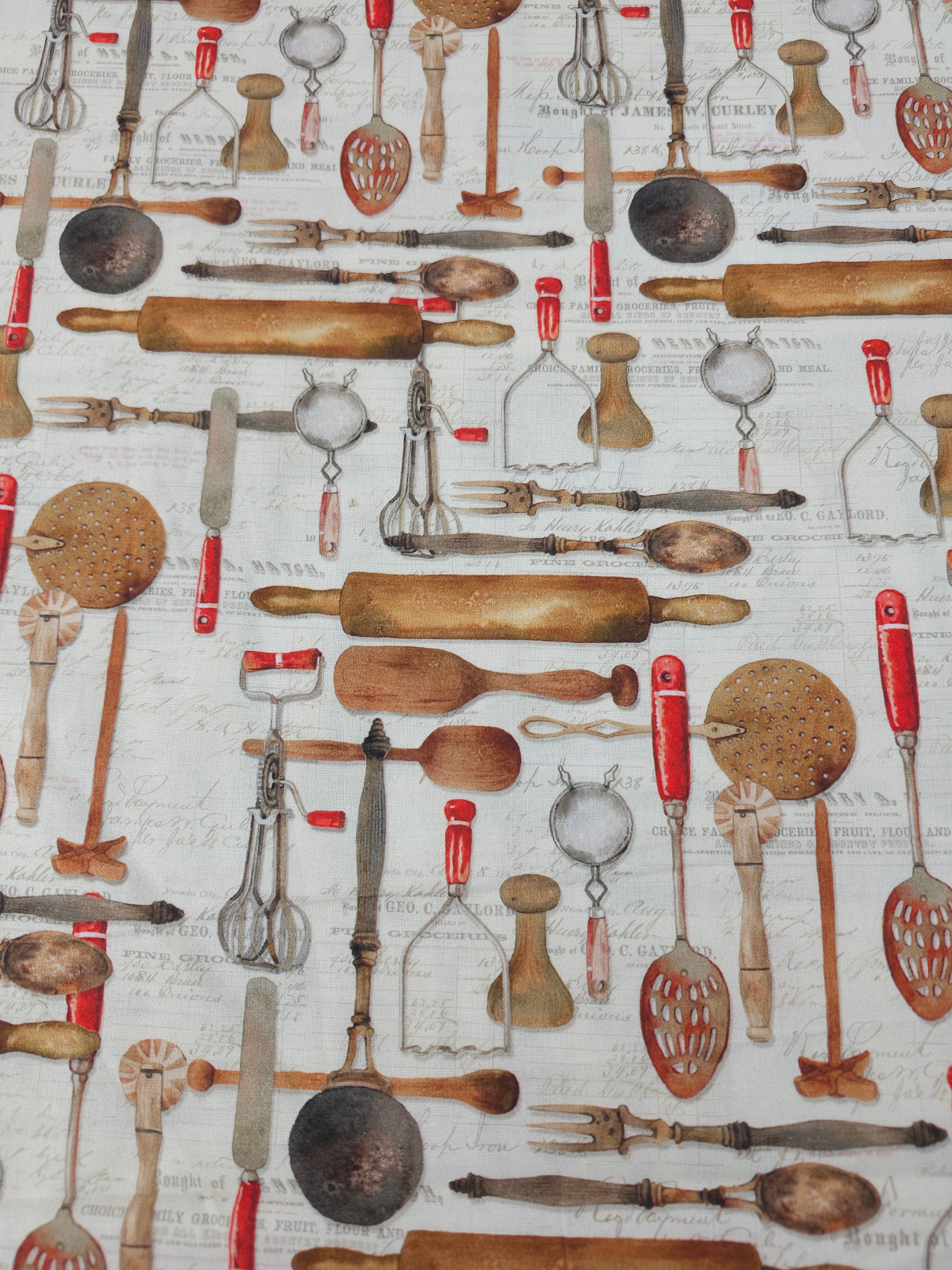 Cottage Kitchen Utensils 100% Cotton