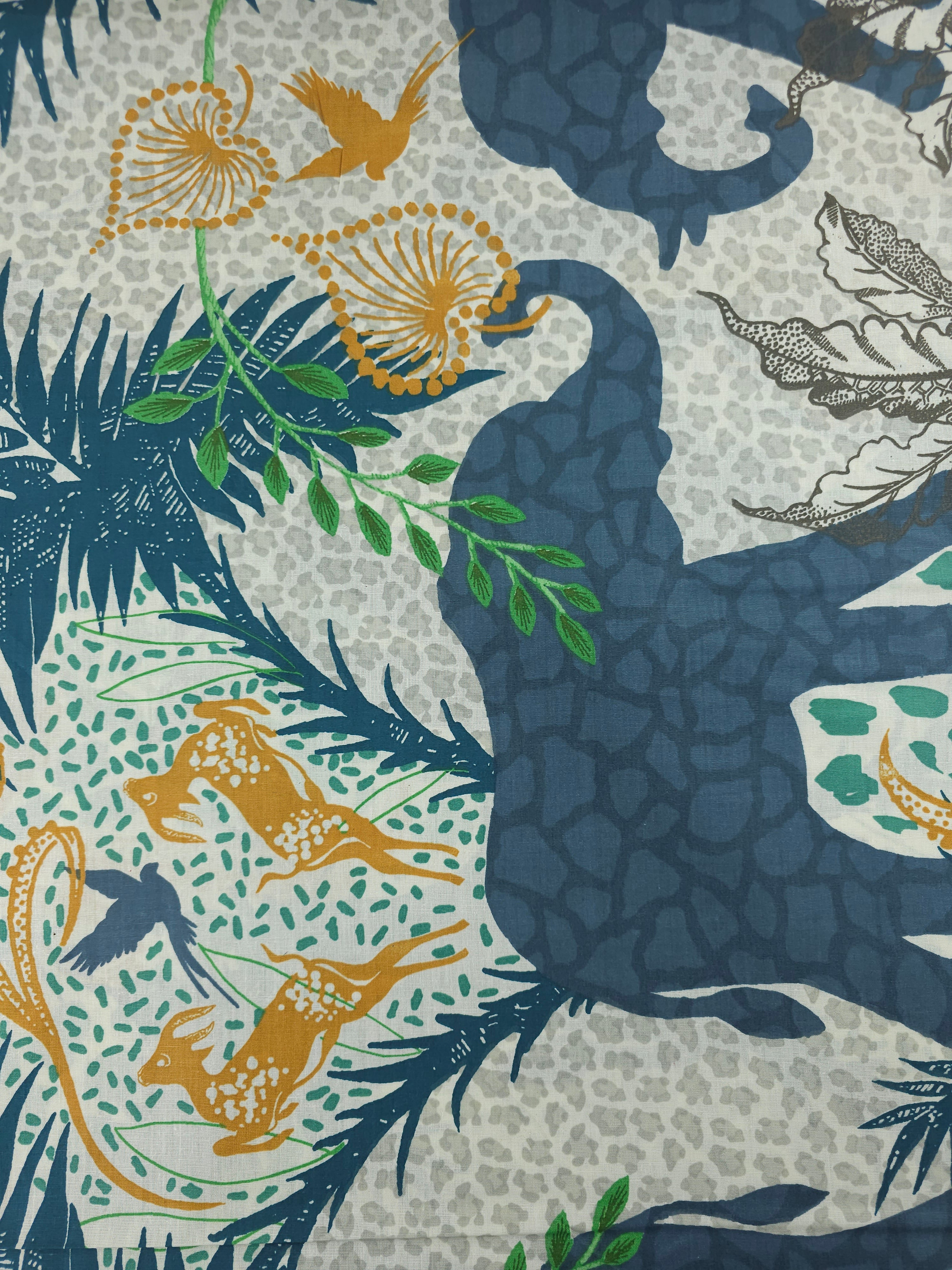 Tropical Palm Animal 100% Cotton 90"
