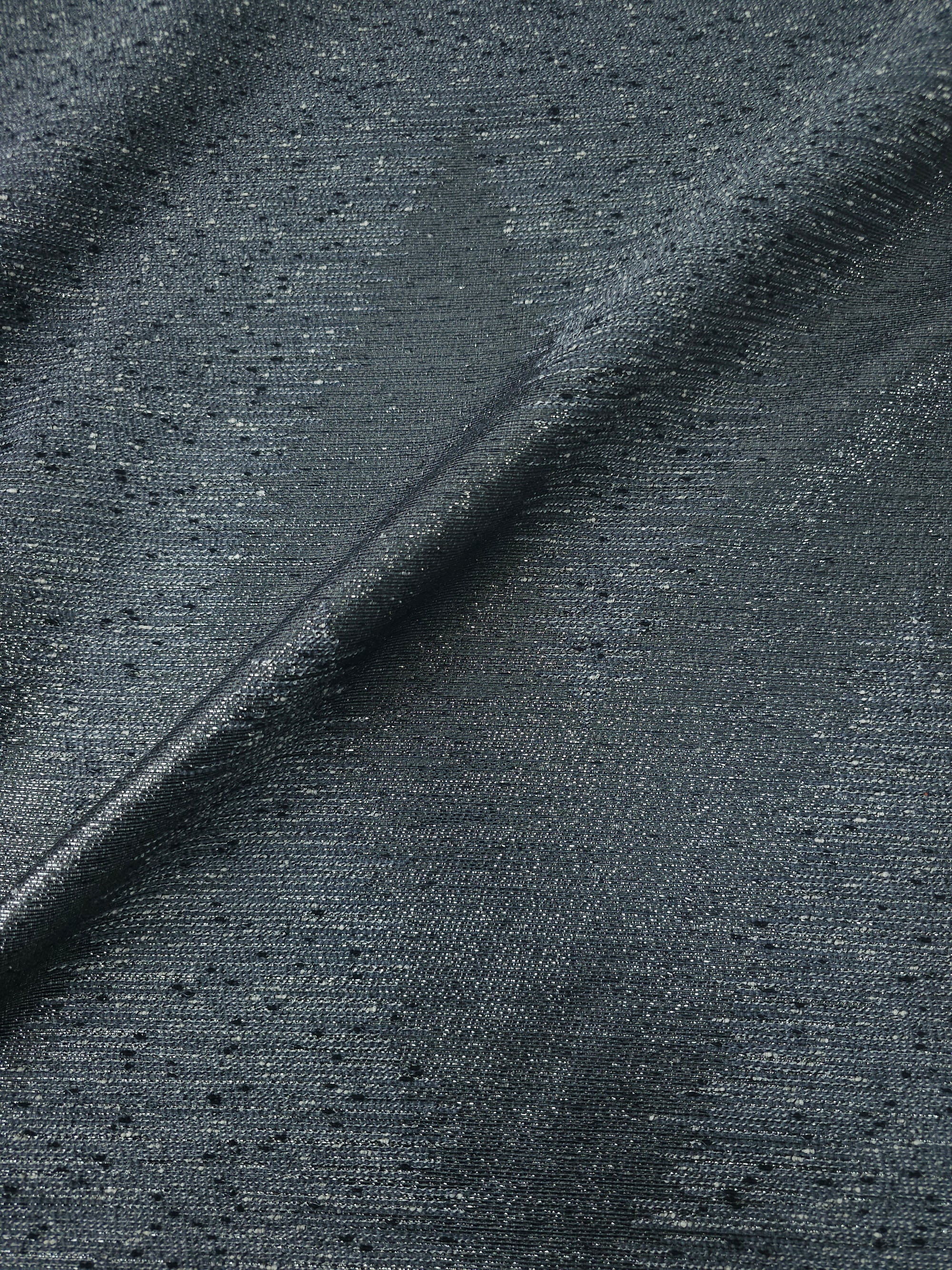 Smokey Grey ZigZag Lurex Jacquard