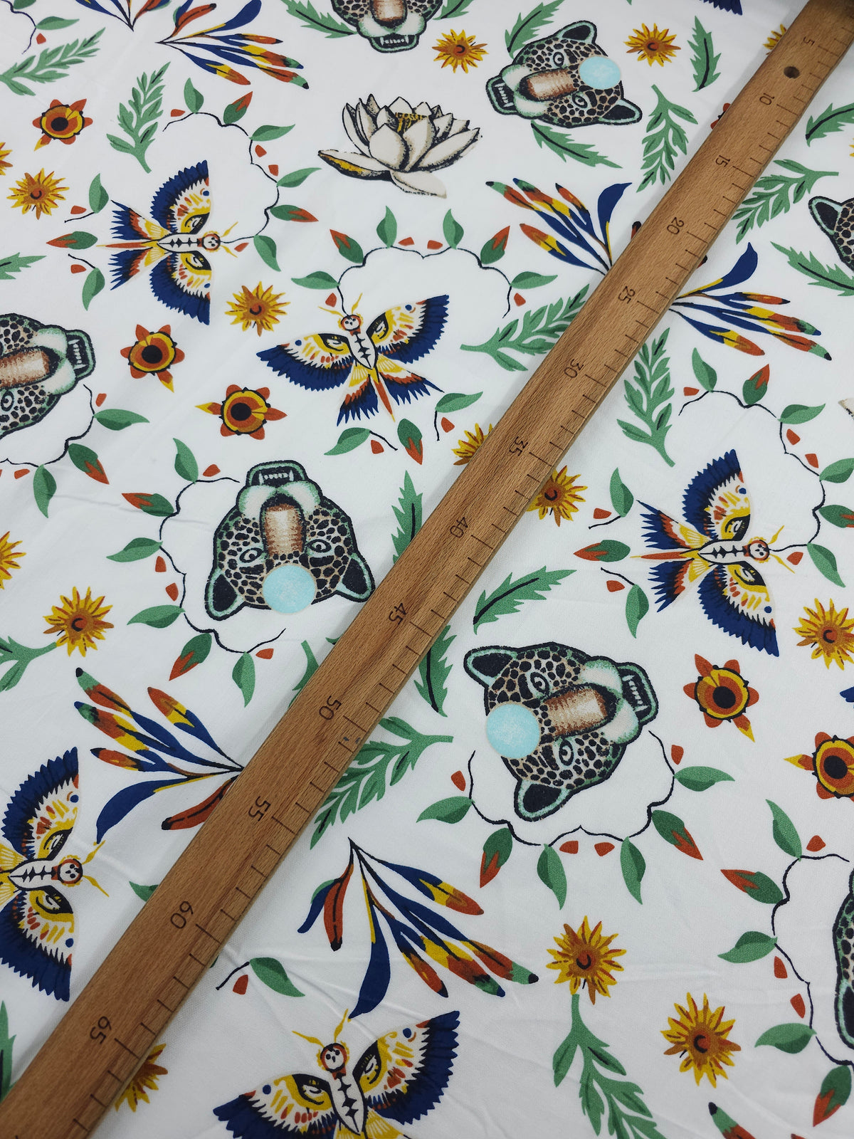 Leopard Bird Floral Symmetry Cotton - Anthropologie
