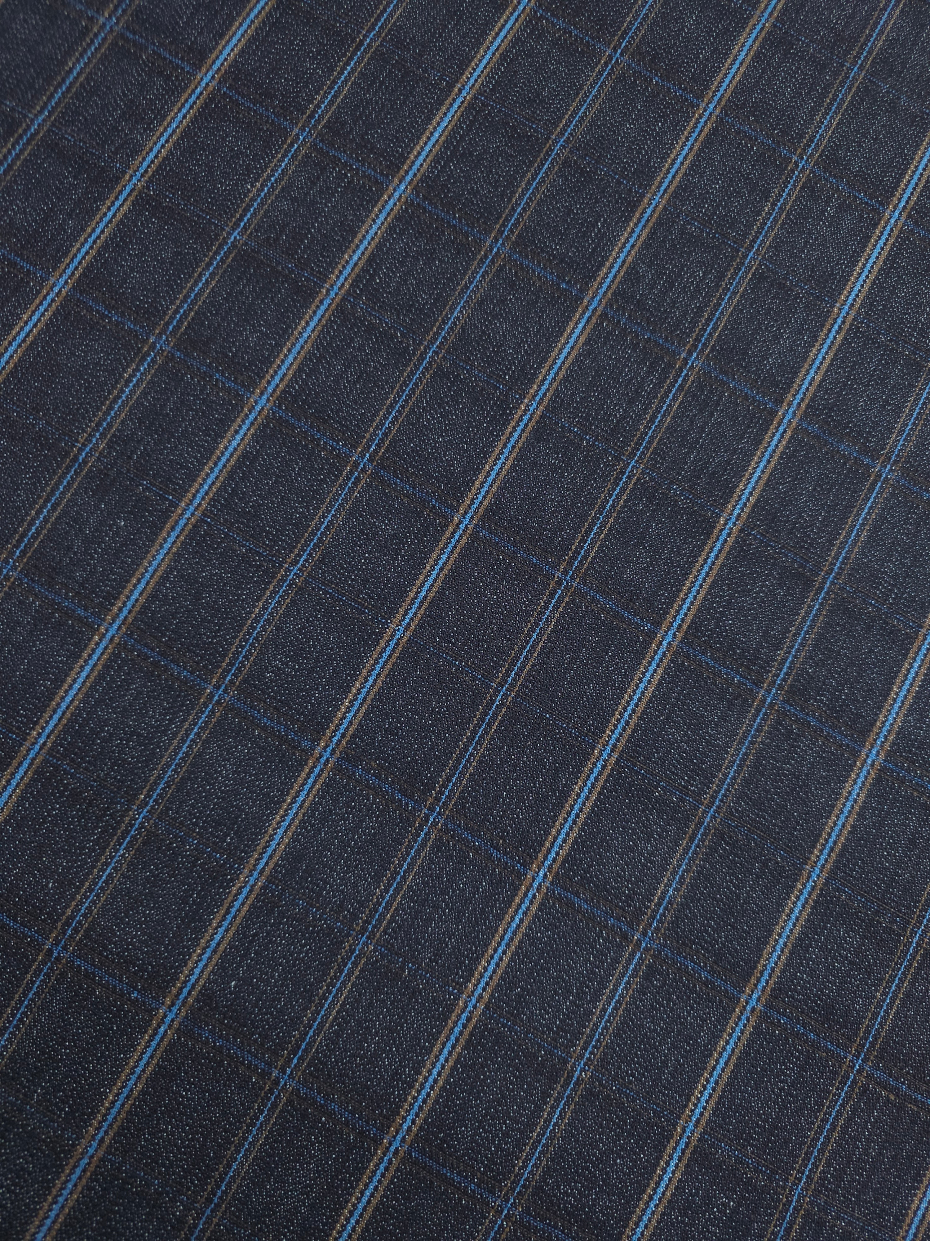 Dark Navy/Blue Retro Square Check Denim