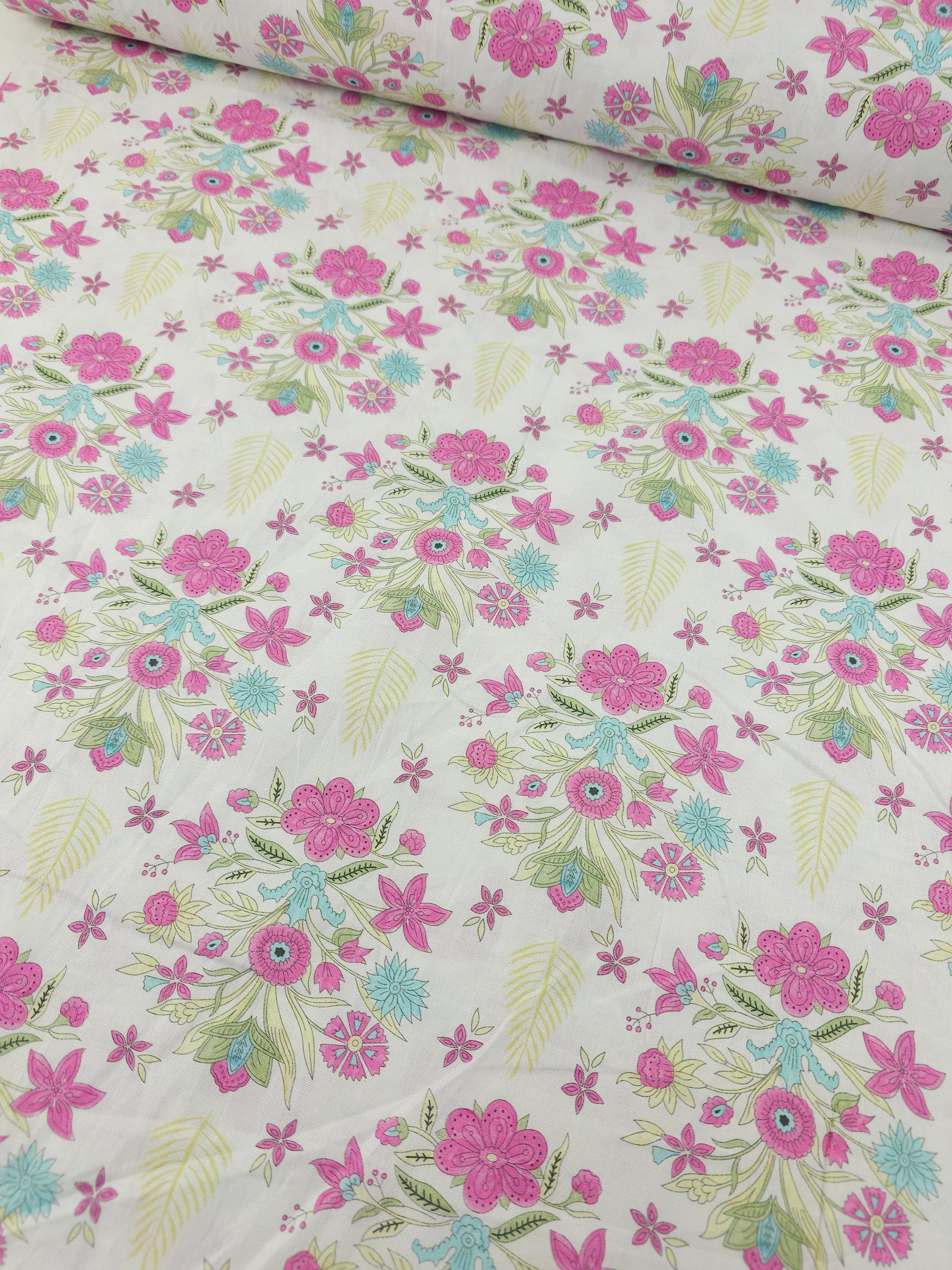 Pink Retro Flower Emblem 100% Cotton