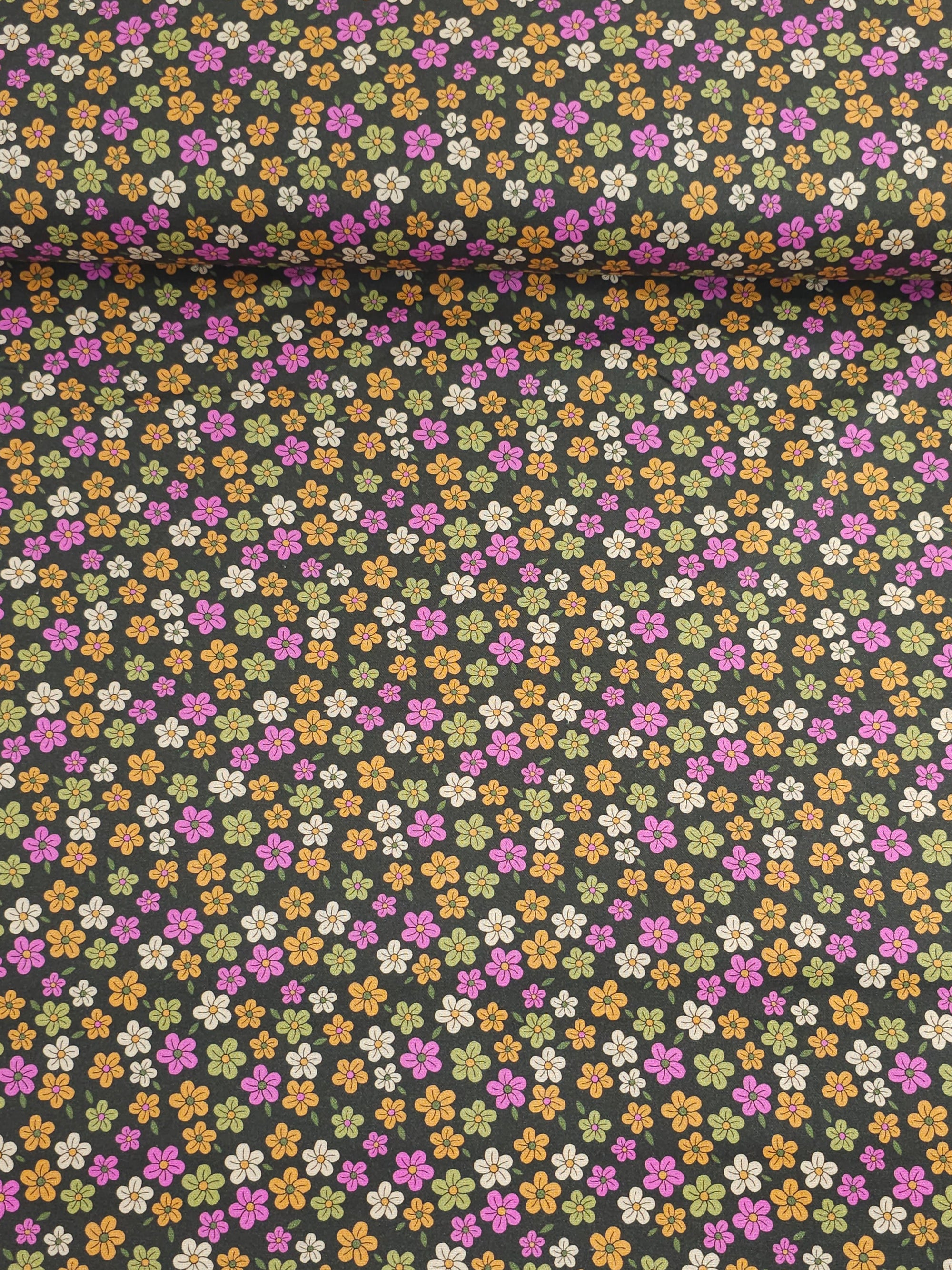 Deep Ditsy Floral Cotton Viscose *THE CRAFTY PIE*