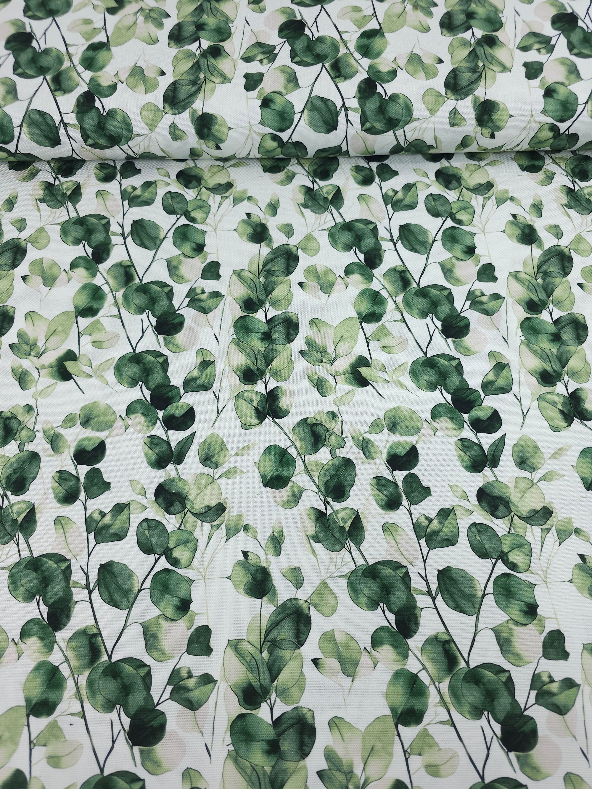 Eucalyptus Leaf Trail Lightweight Canvas Cotton