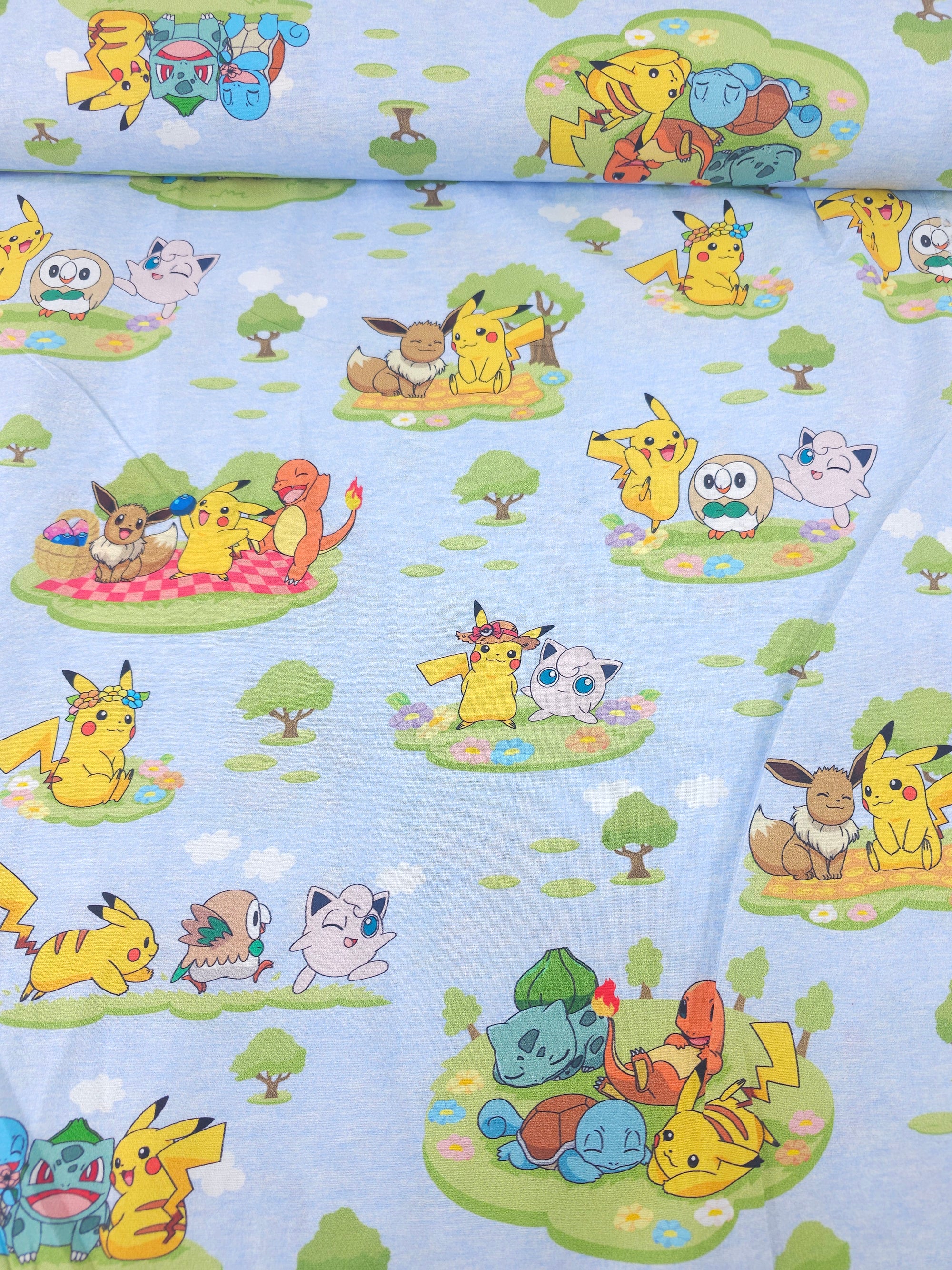 Pikachu And Friends 100% Cotton