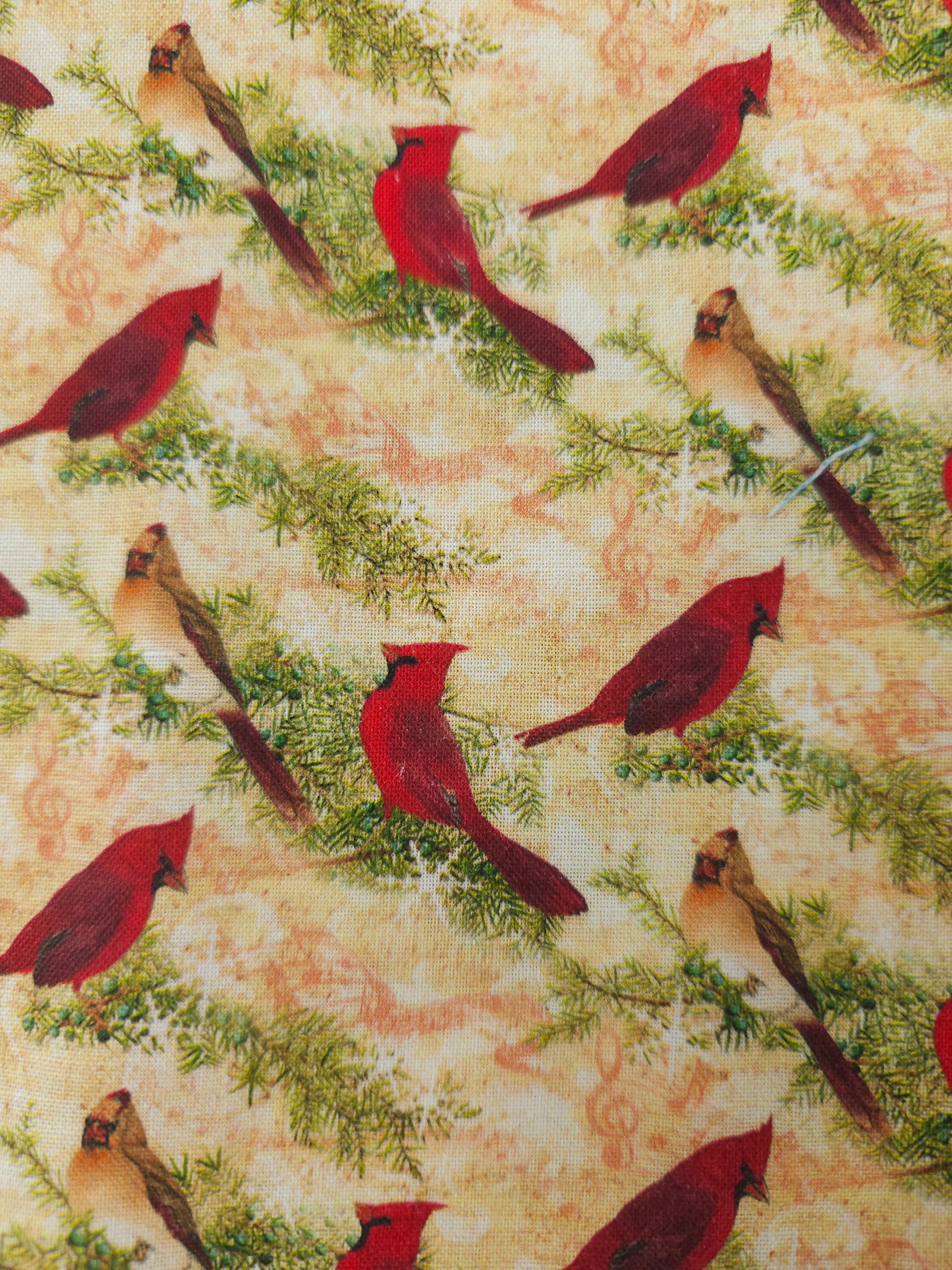 Christmas bird Cotton- 3.6m piece