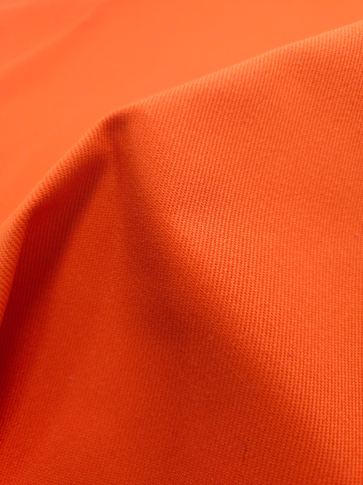 Deep Orange Structured Wax Cotton Drill