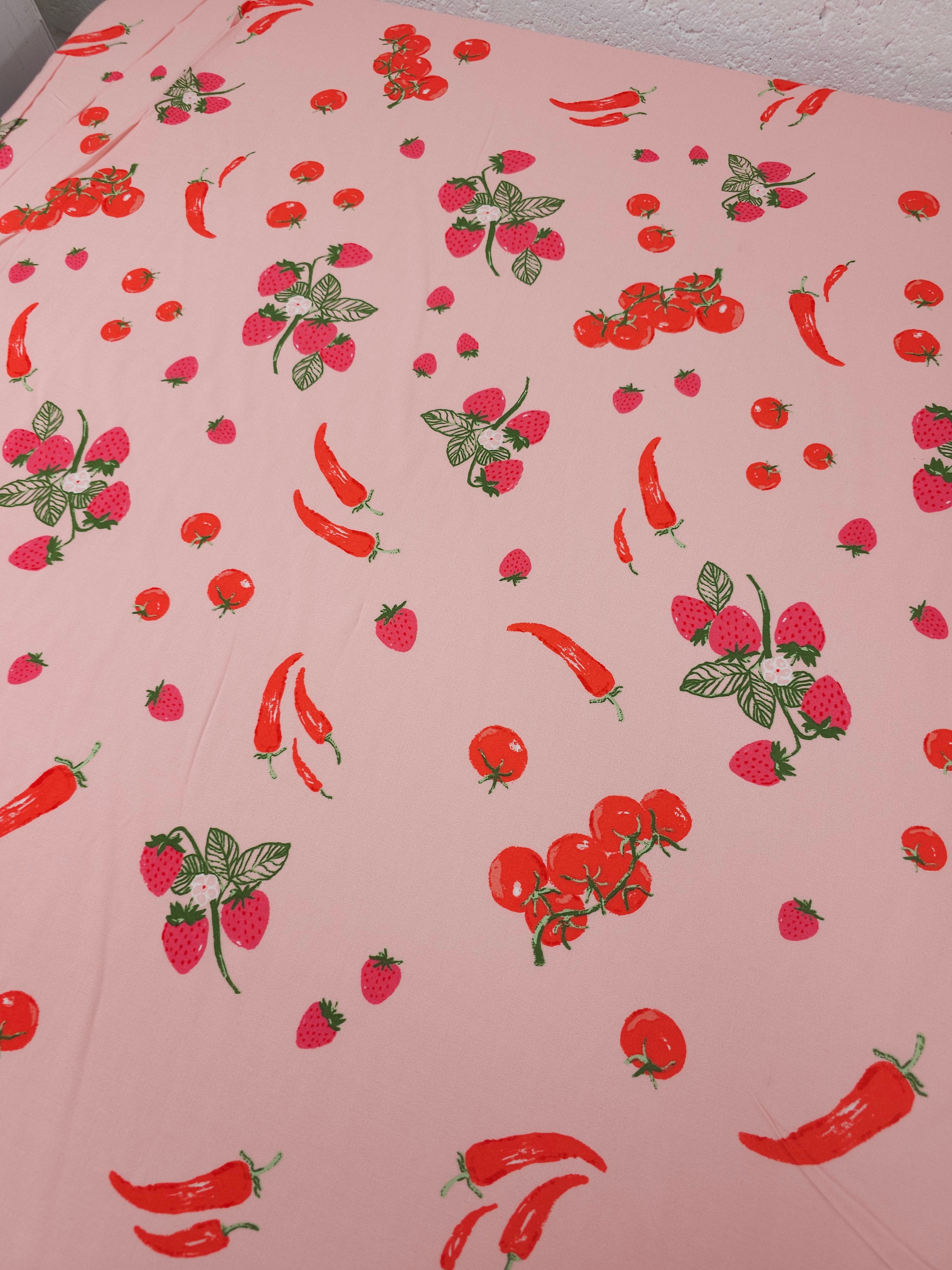 Pink Wild Strawberry Chilli Viscose Challis - New Look
