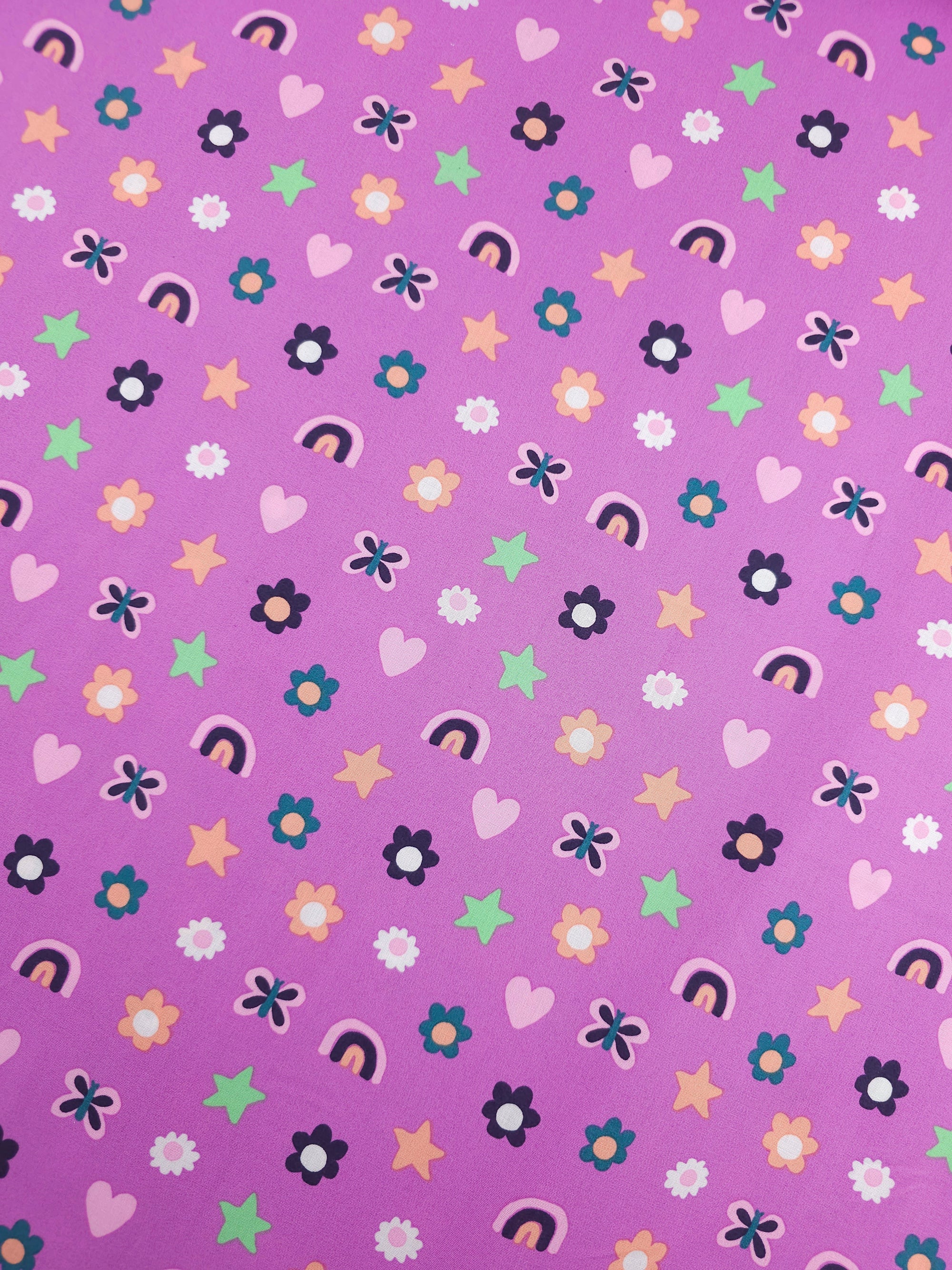 Purple Charms 100% Cotton 57"