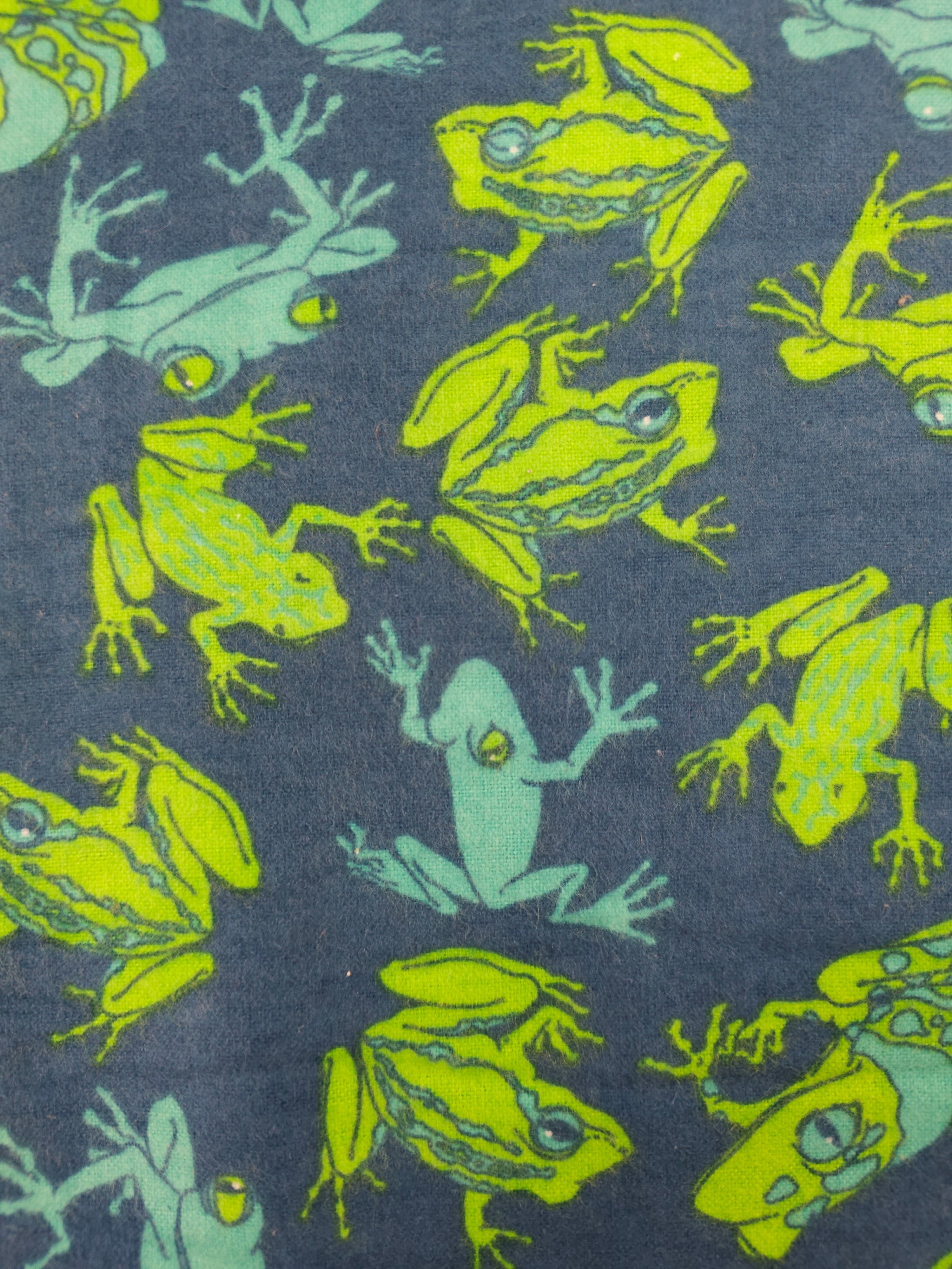 Jumping Frogs Lightweight Flannel Cotton