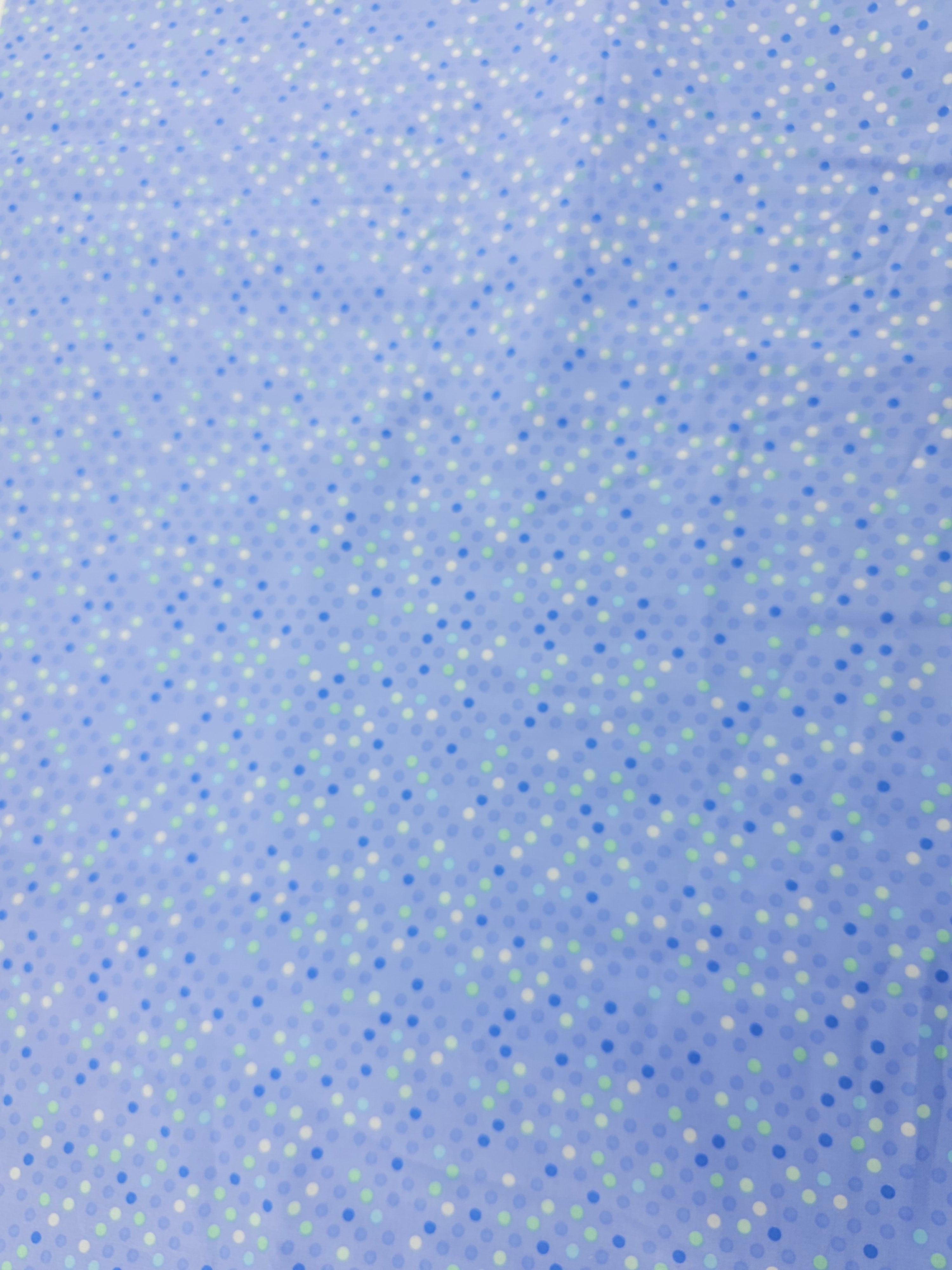 Blue spotted Cotton- 2m piece