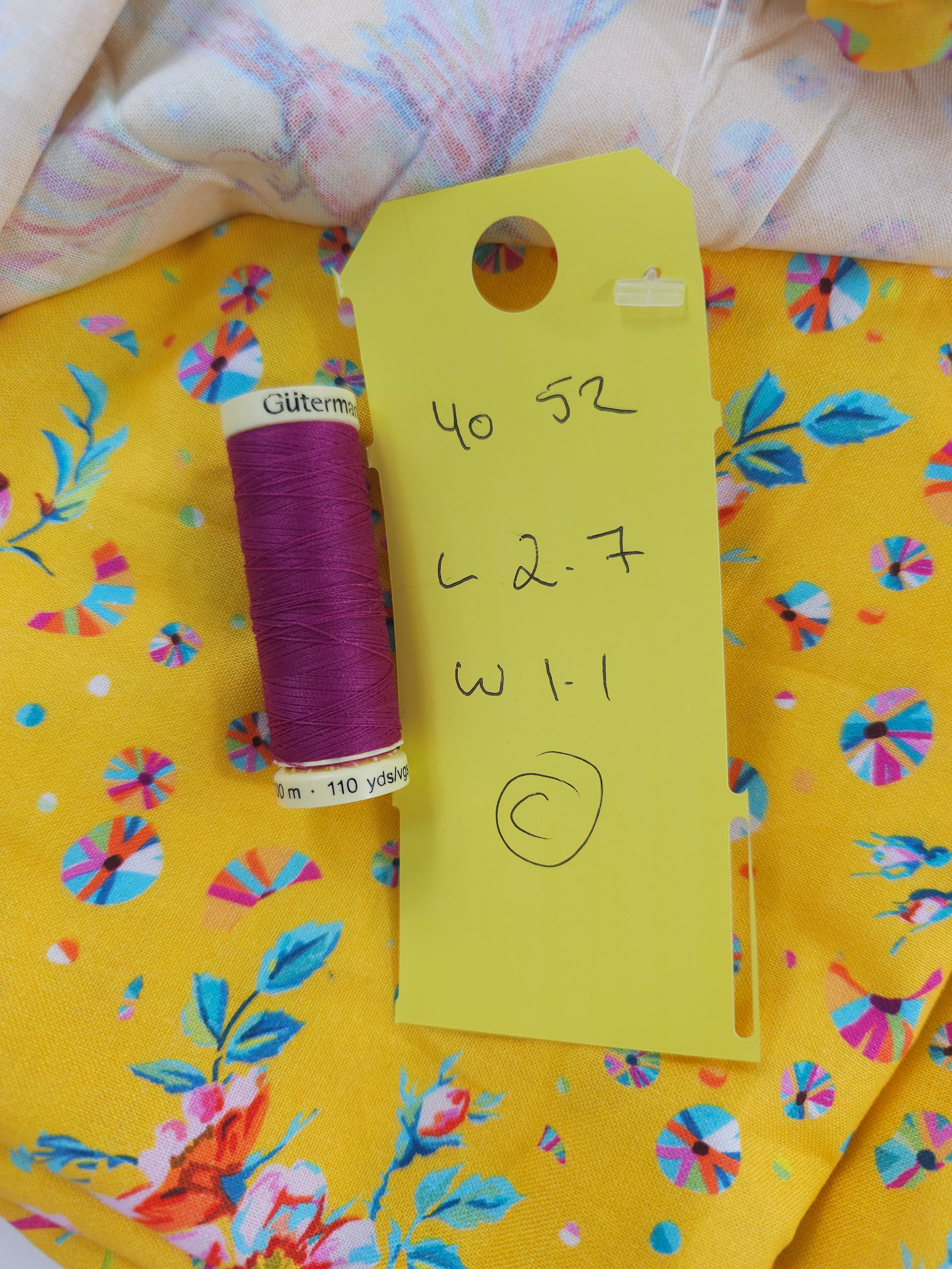 Sunshine hummingbird Cotton- 2.7m piece