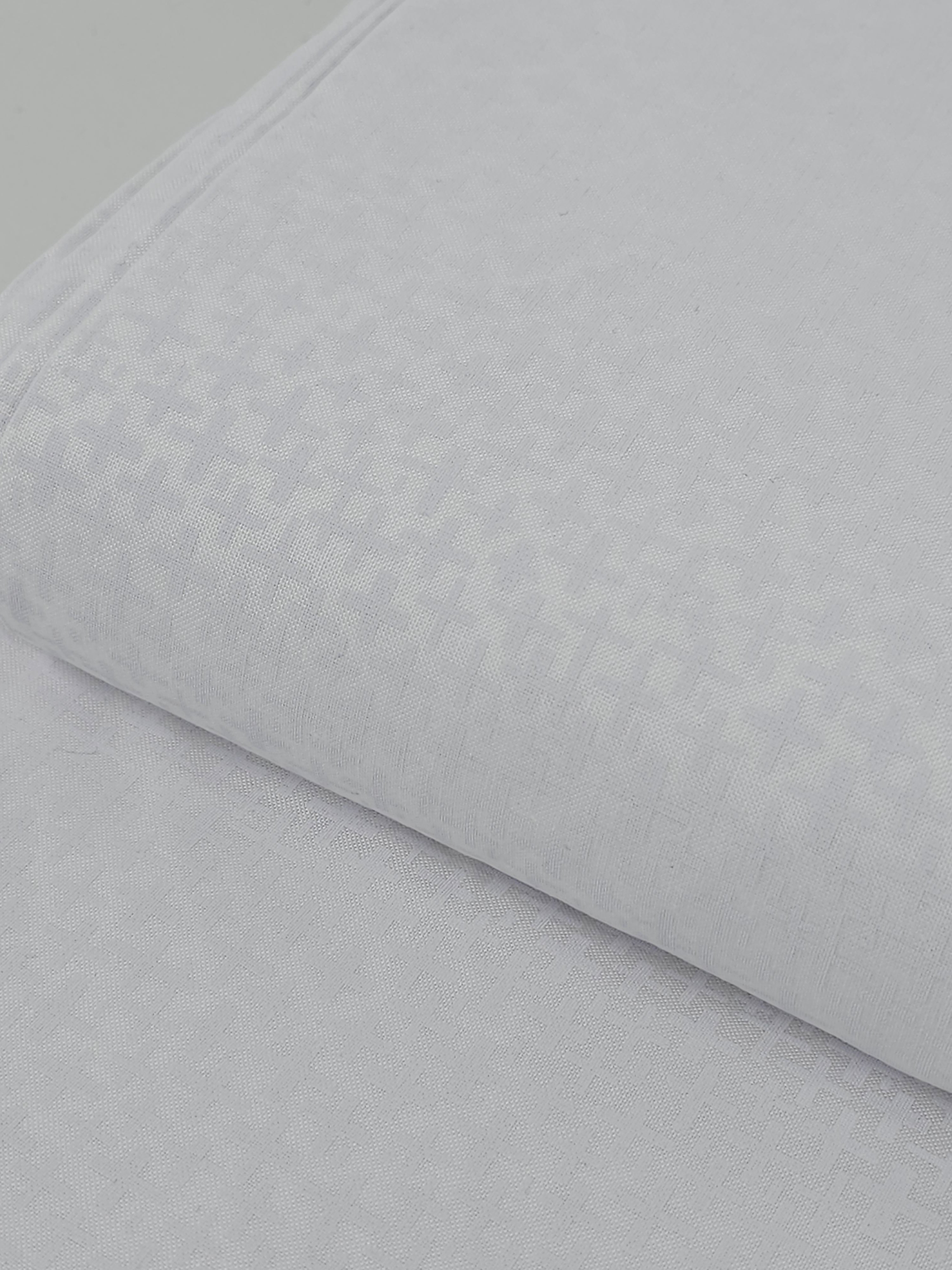 Abstract Cross White On White Tonal 100% Cotton 106" - Benartex *EXTRA WIDE*