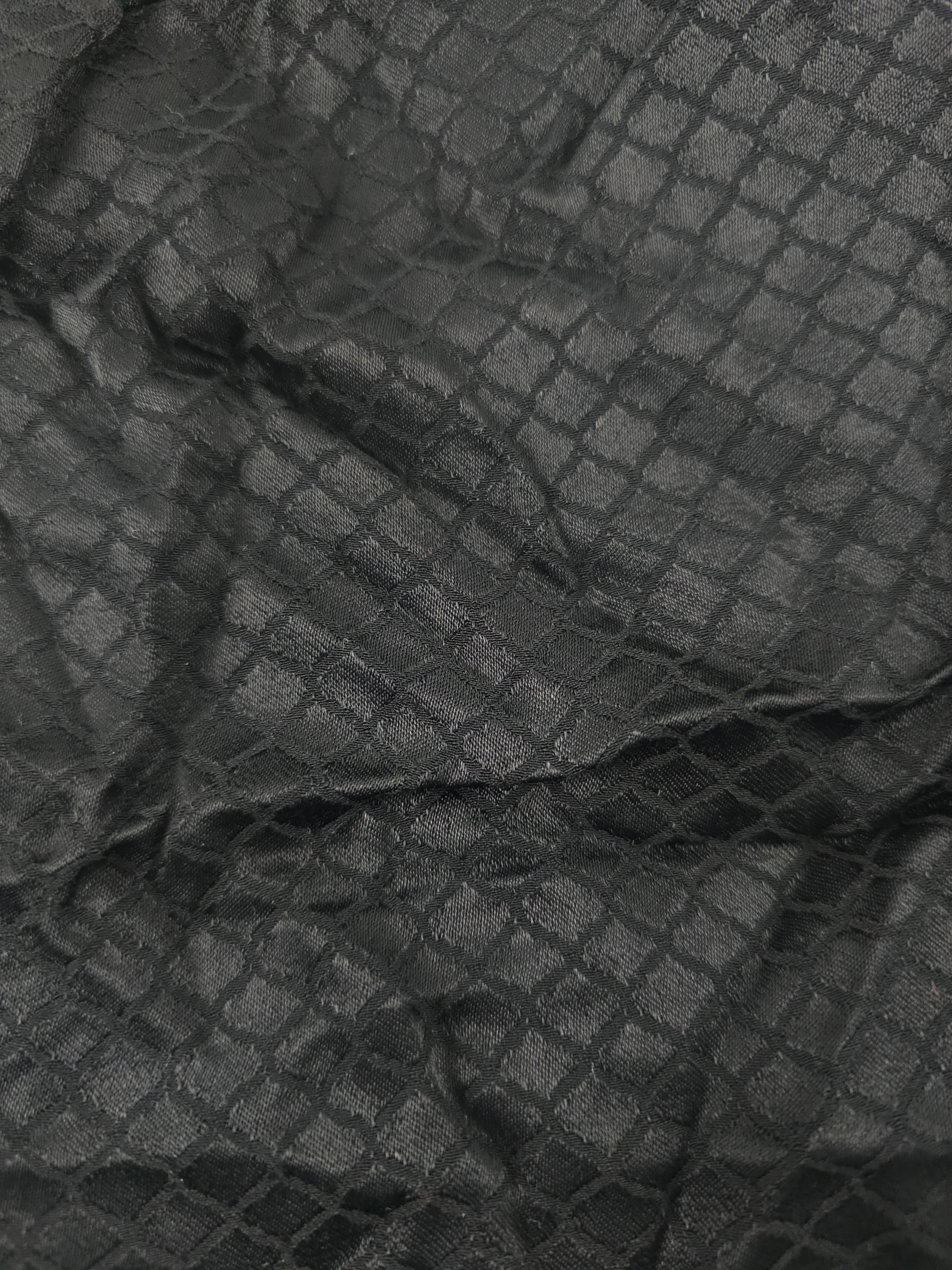 Black reptile scales Viscose sateen- 3m piece