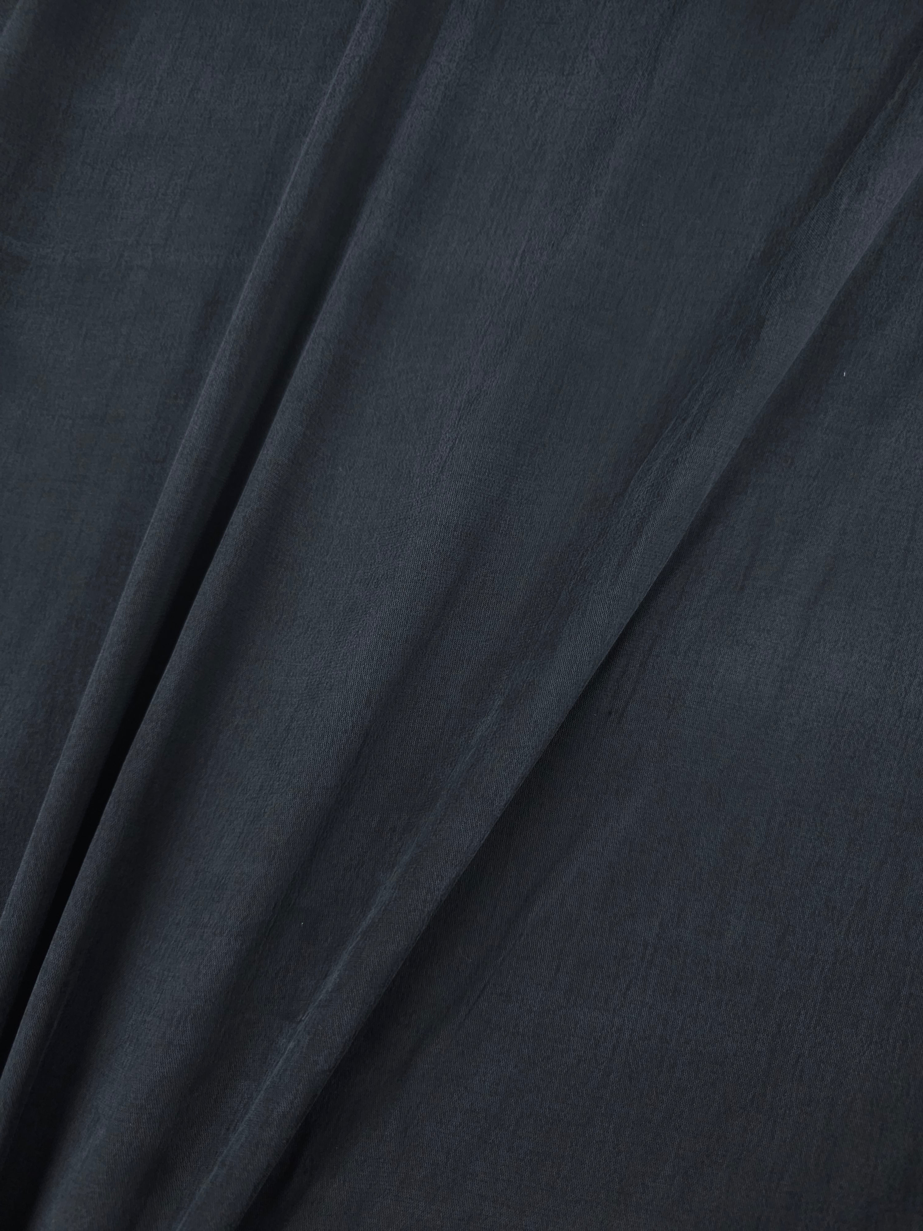 Black Sandwashed Cupro Viscose