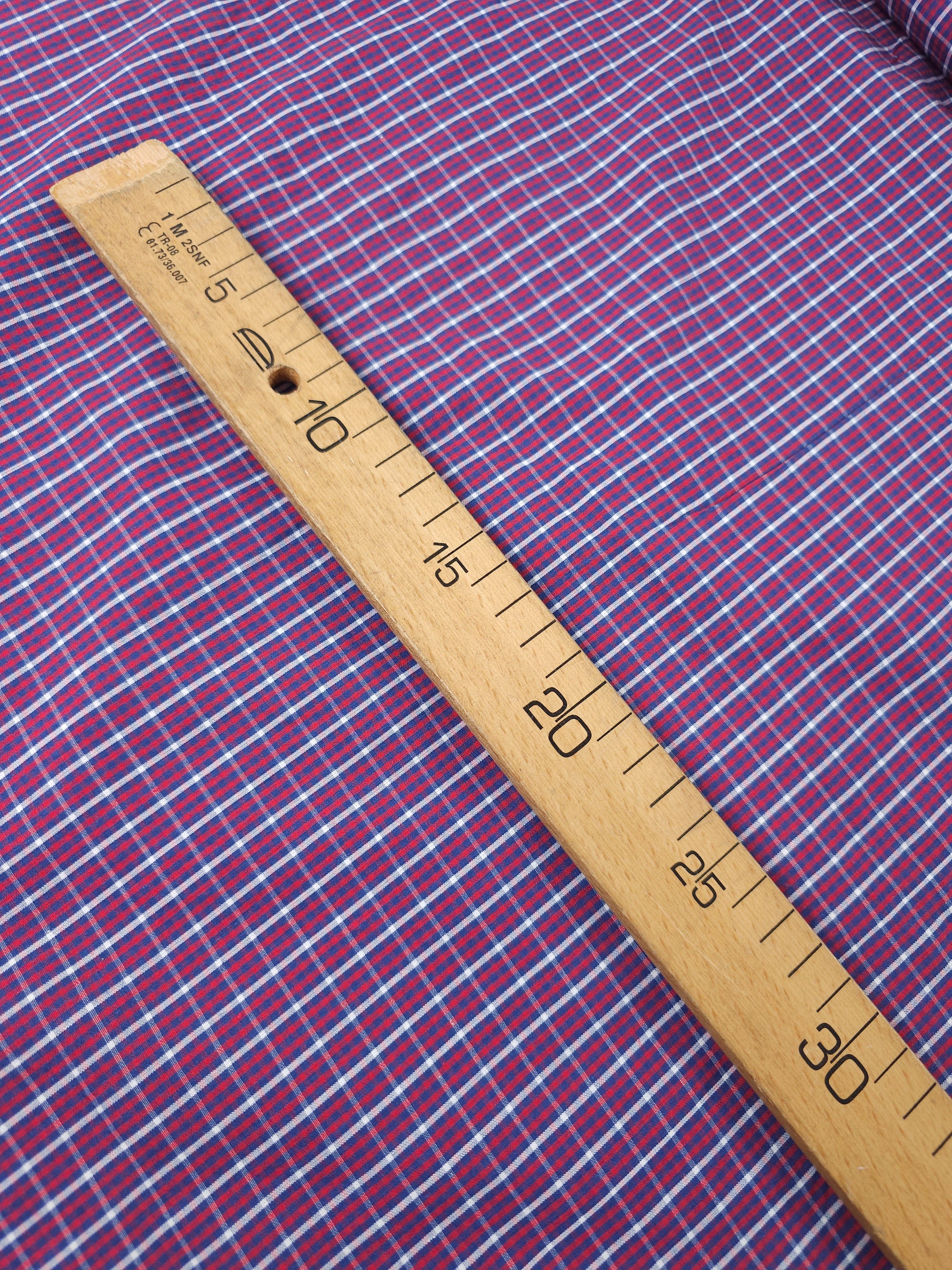 Purple/Maroon Mini Check 100% Cotton