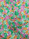 Green/Pink/Orange Floral Viscose Jersey