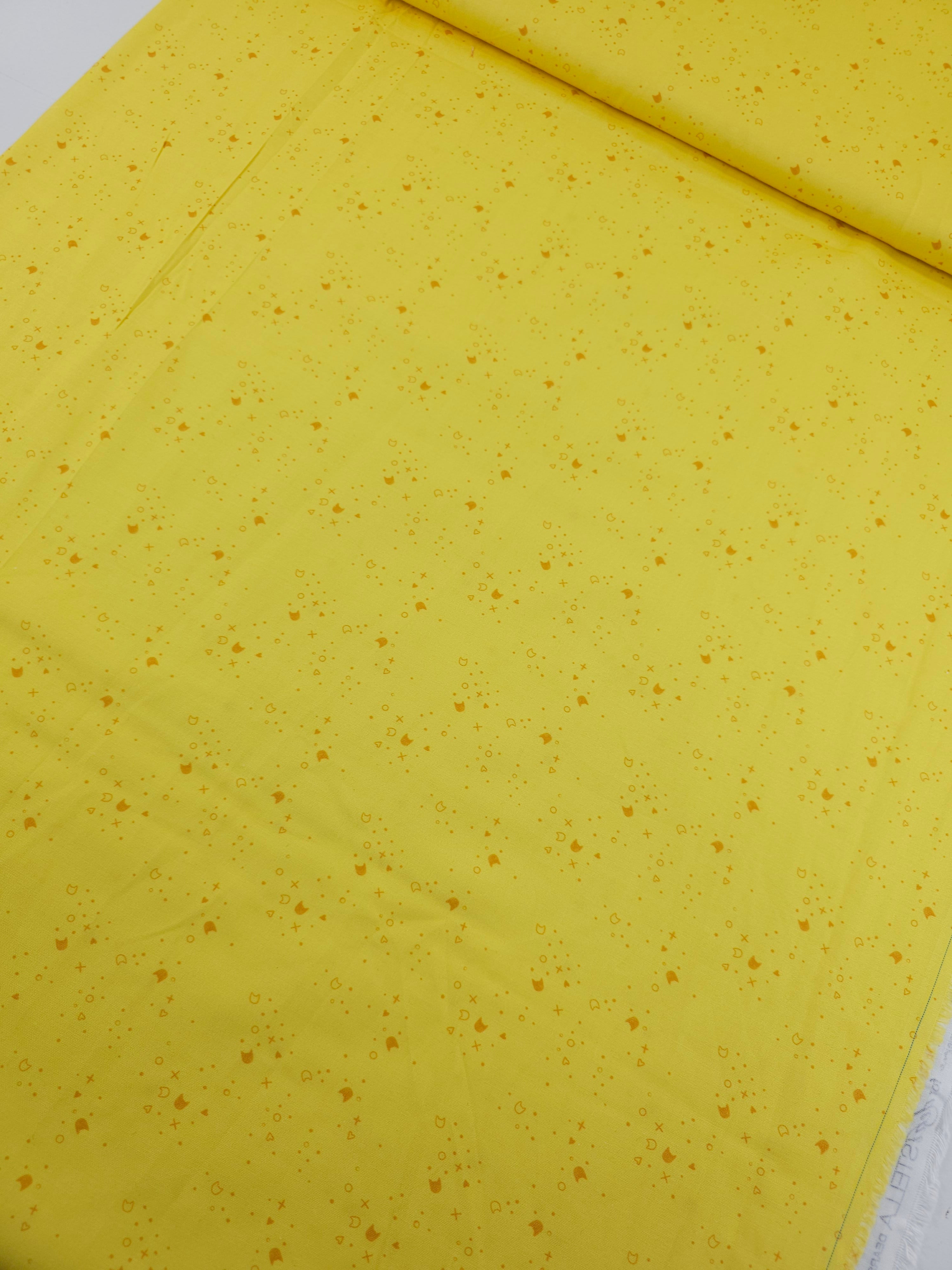 Yellow/Orange Kitty Litter 100% Cotton - Pammie Jane