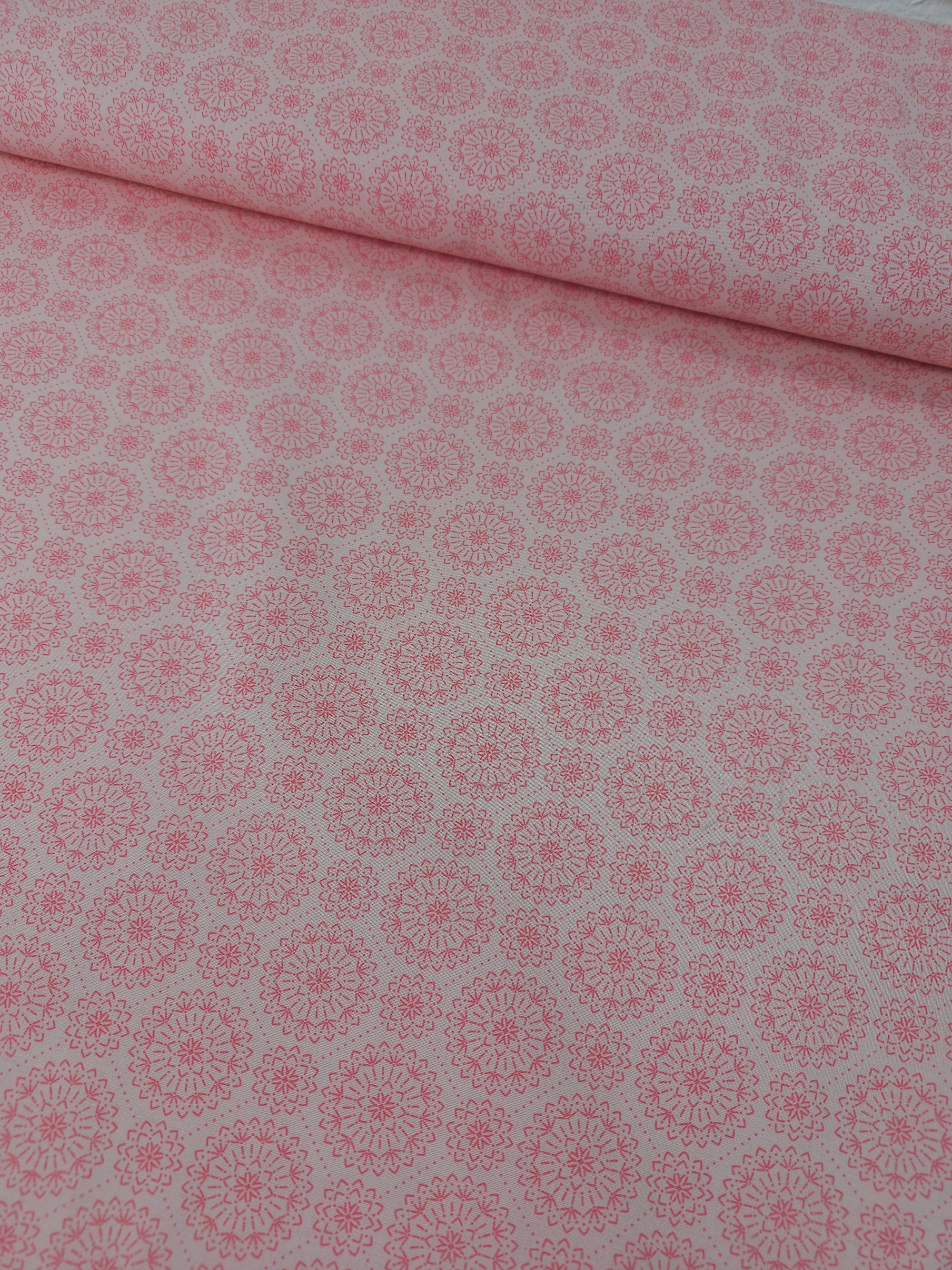 Baby Pink Mandala Circle 100% Cotton
