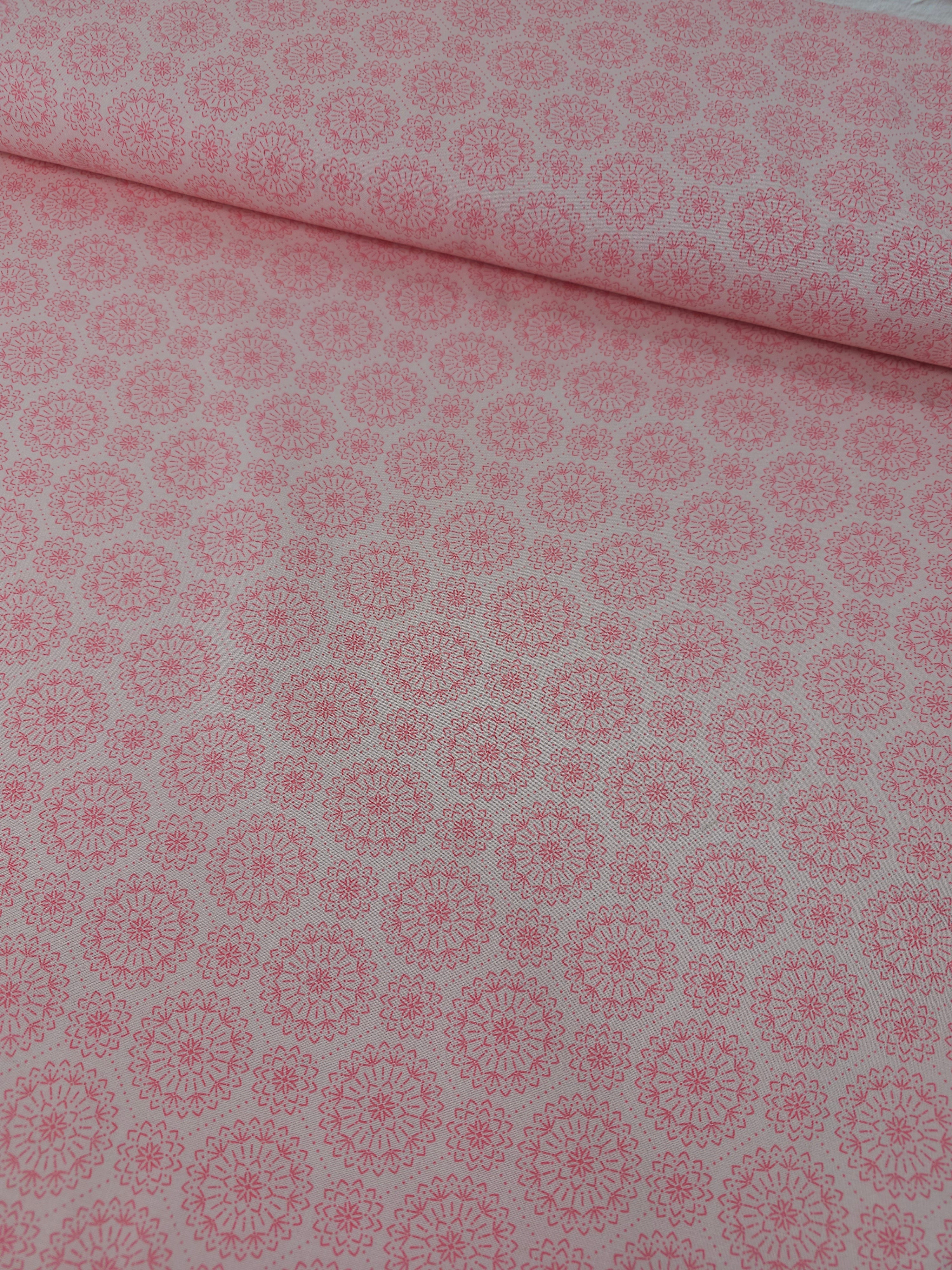 Baby Pink Mandala Circle 100% Cotton