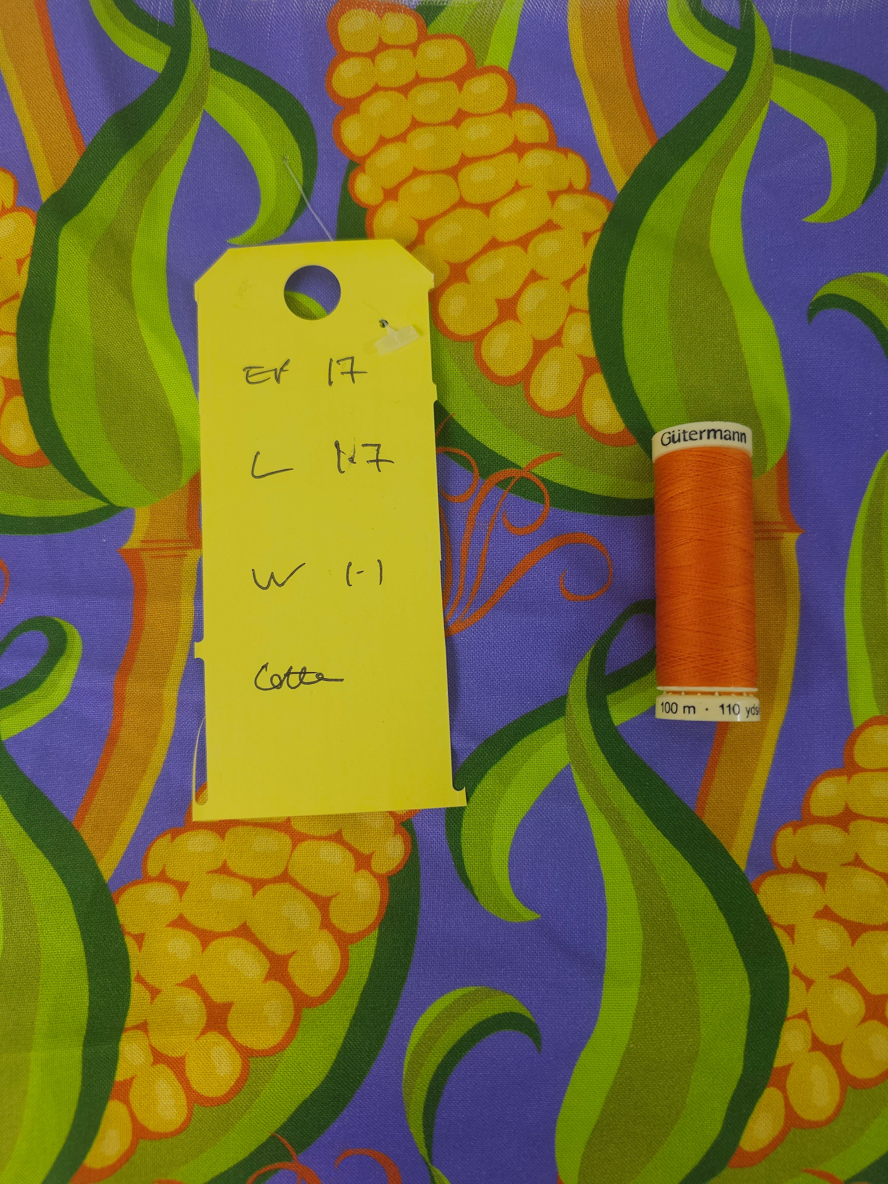 Purple corn Cotton- 1.7m piece