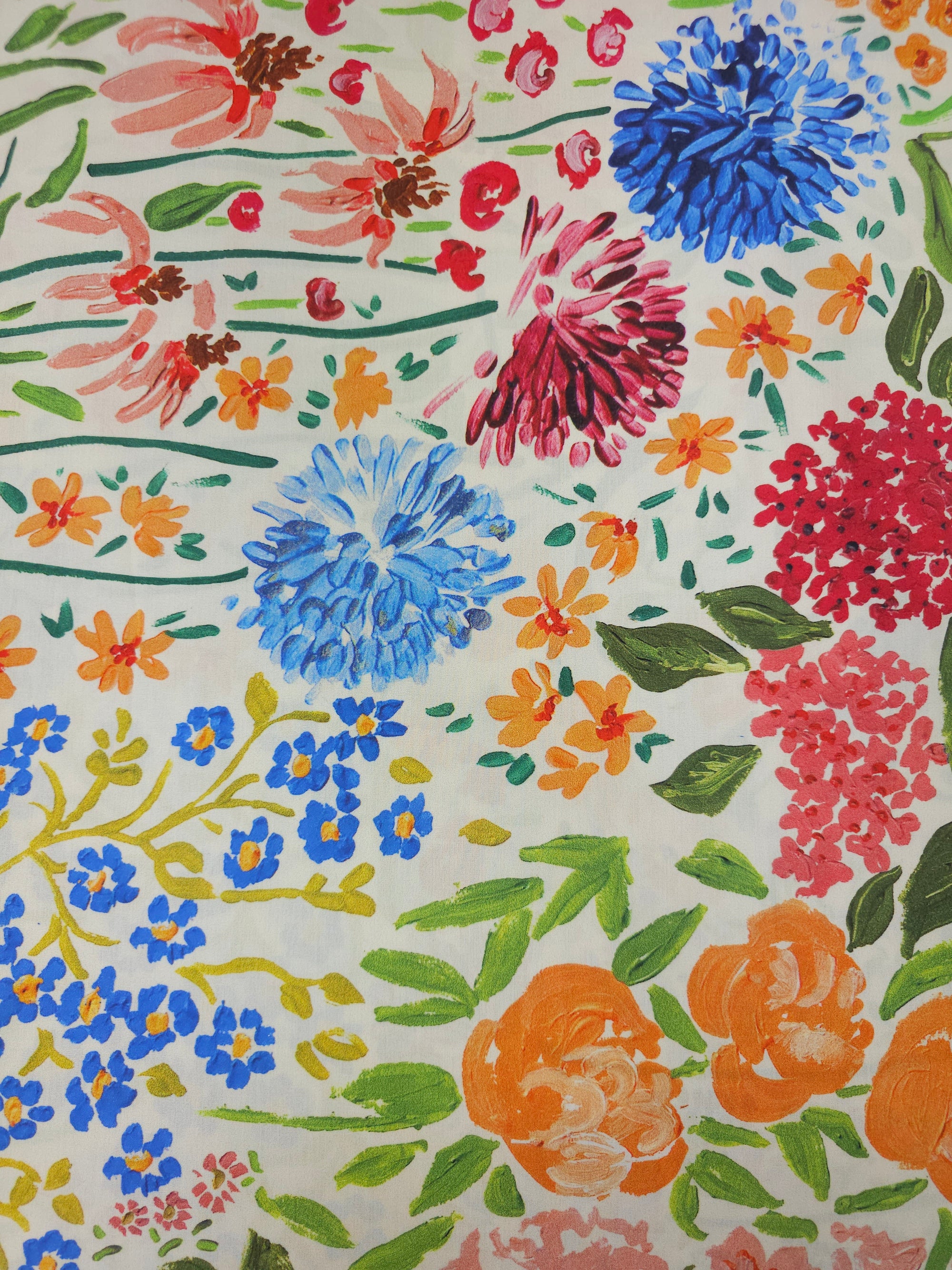 Watercolour Floral Meadow 100% Cotton 105" *EXTRA WIDE*