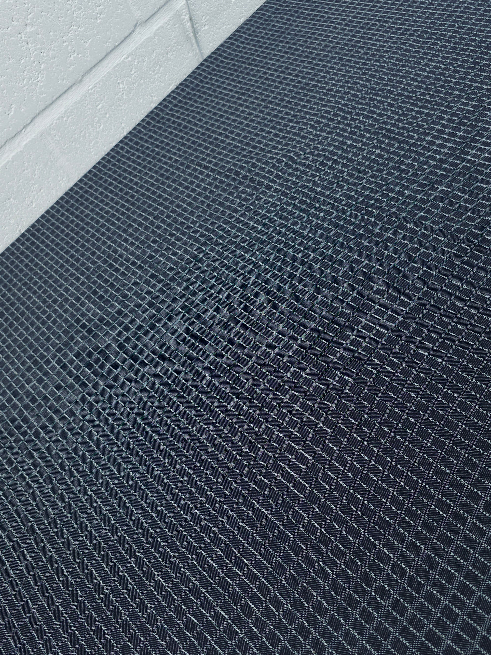 Navy/White Grid Denim