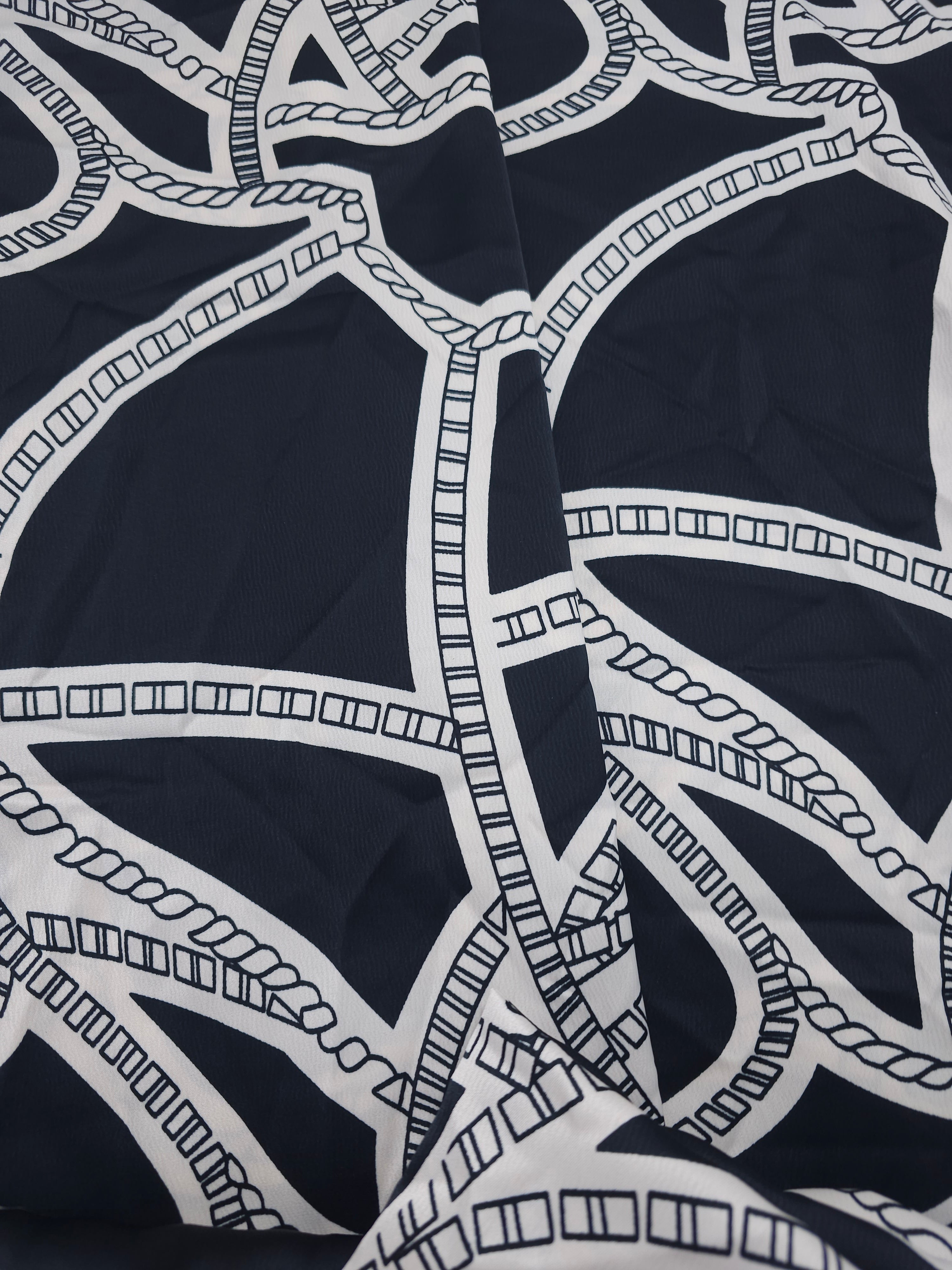 Black ropes Viscose sateen- 3m piece