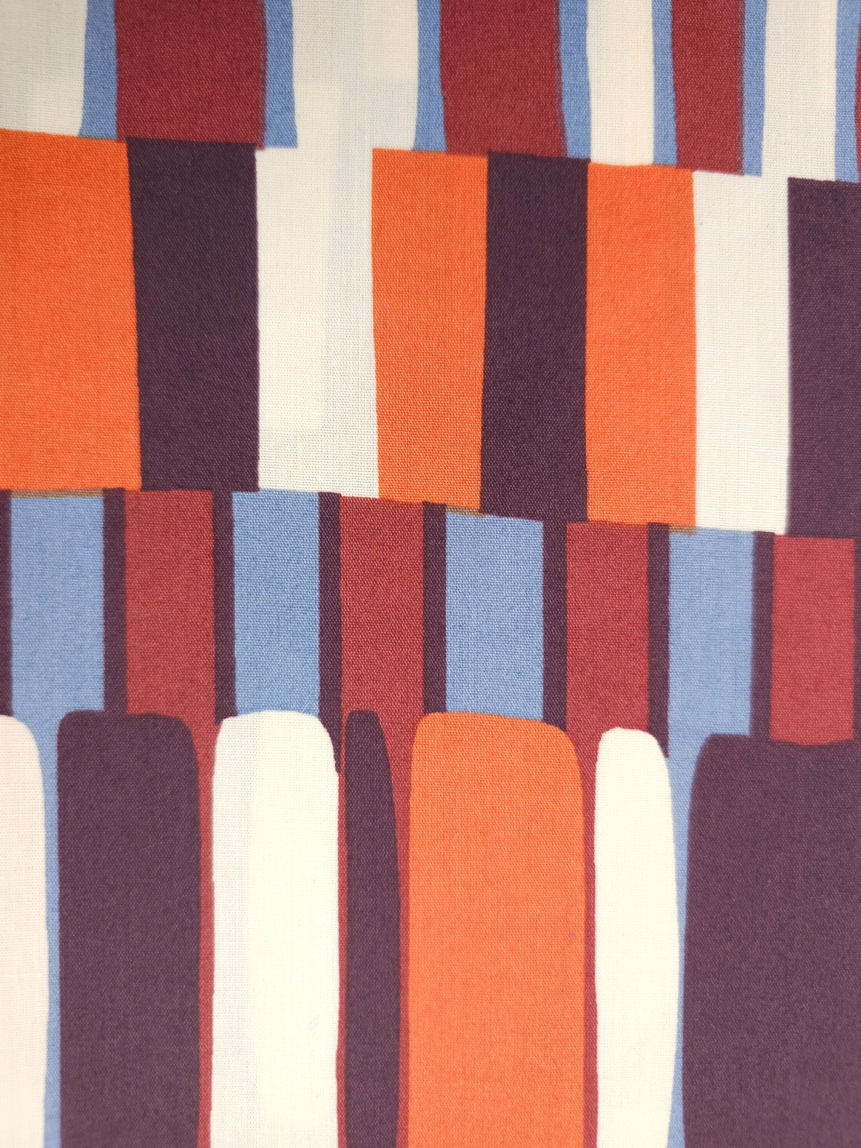 Coloured brickwork striped Cotton viscose- 3.2m