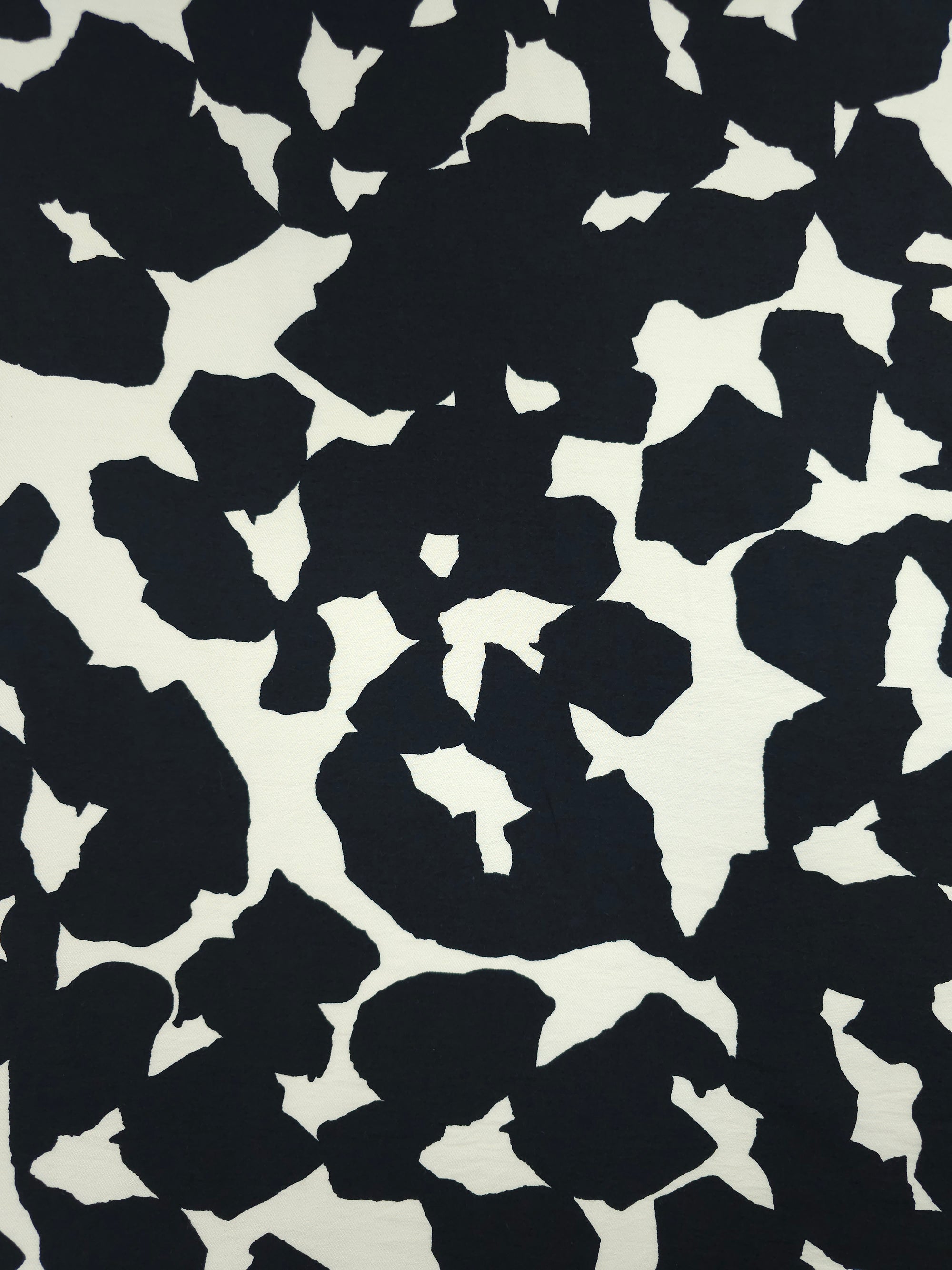 Black/Ivory Cream Abstract Modal Viscose
