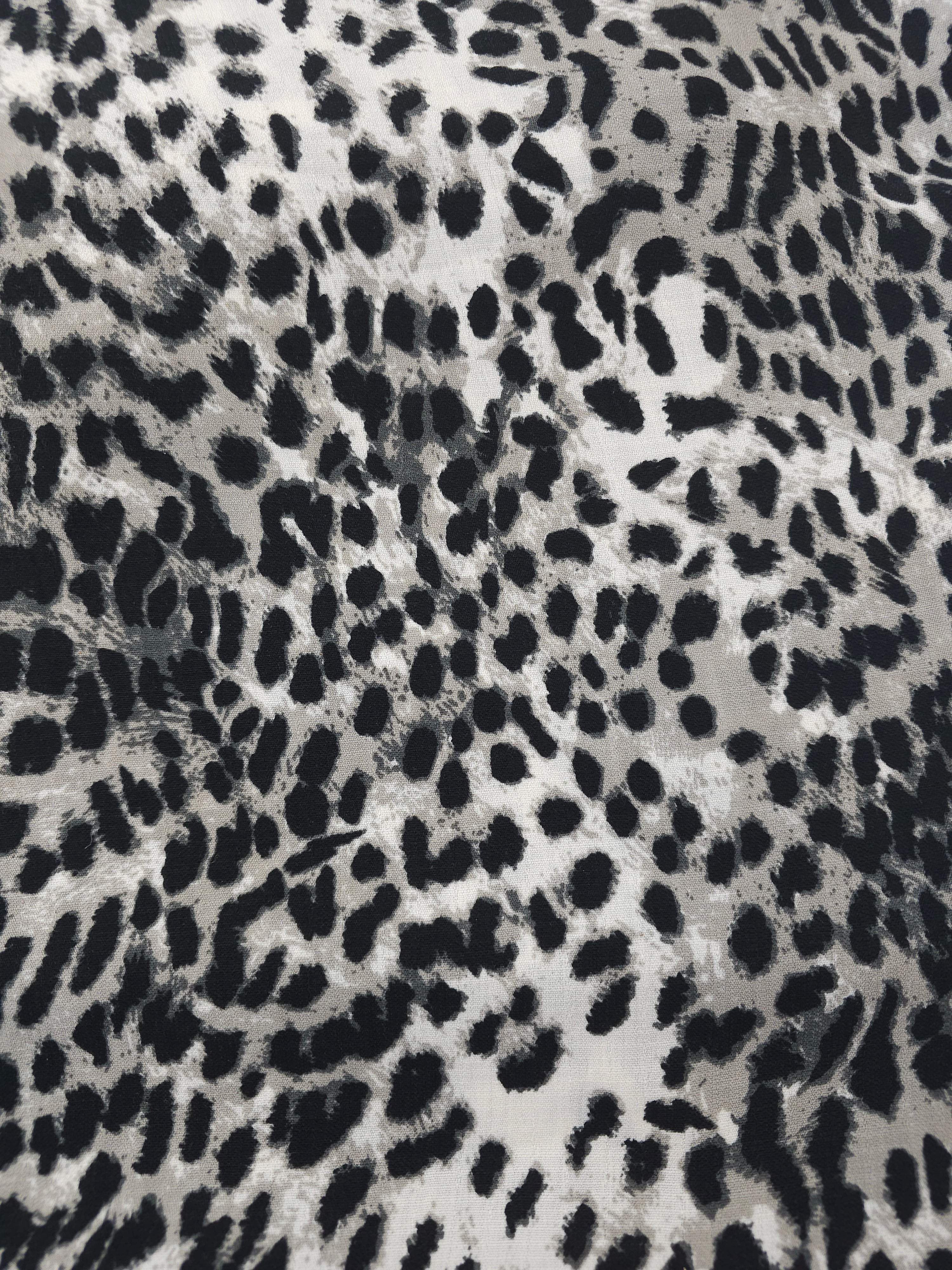 Silver animal print Viscose- 3.5m piece