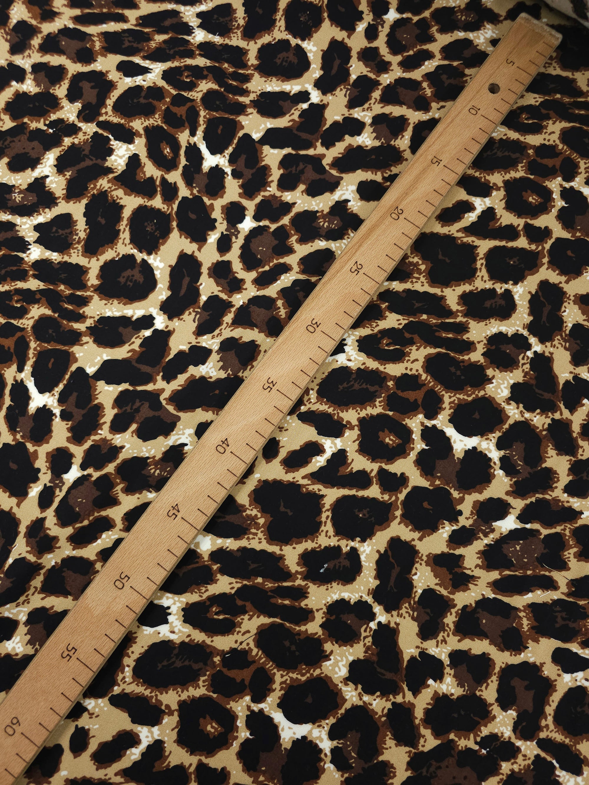 Brown Tones Leopard Viscose Challis