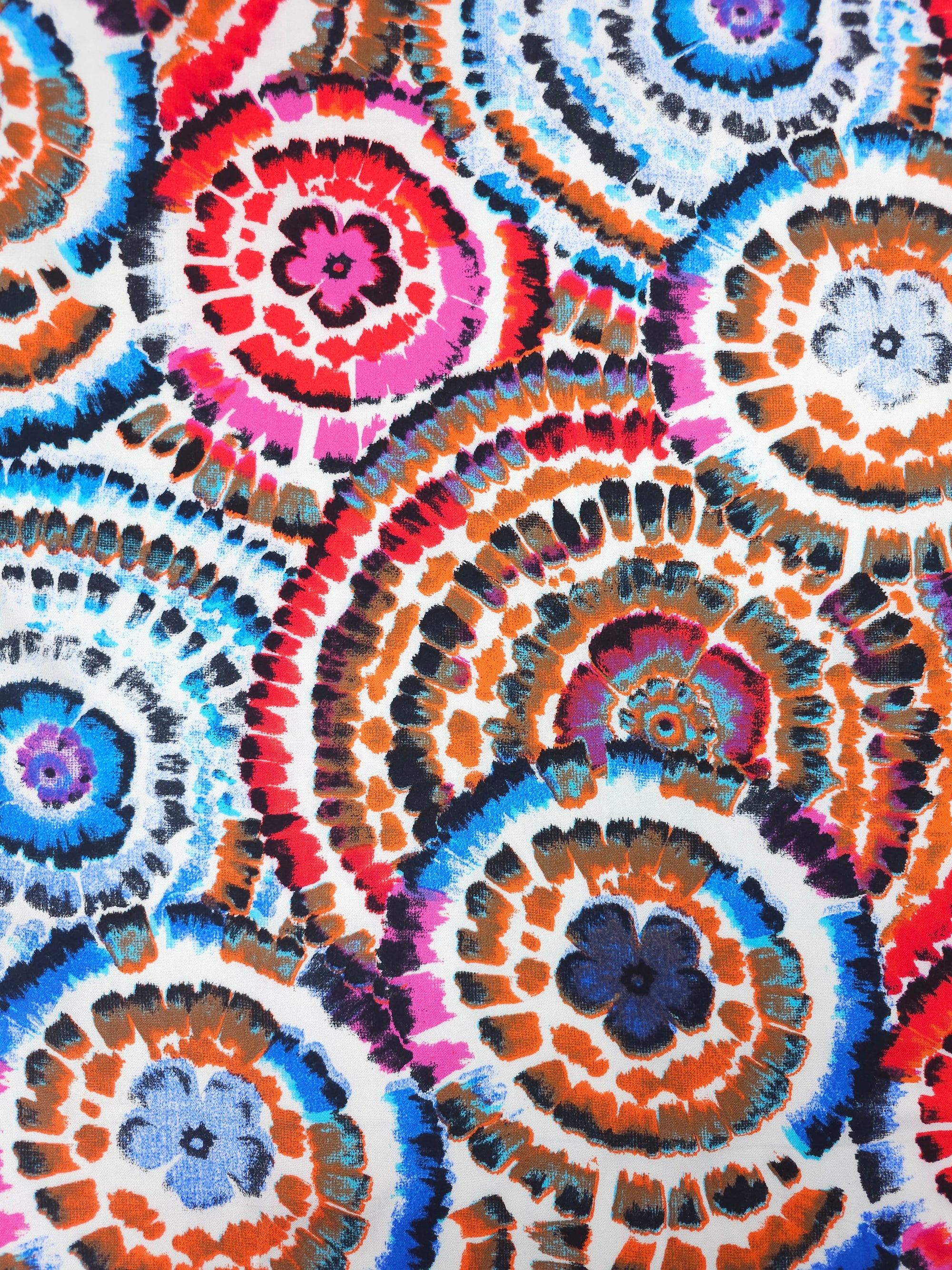 Kaleidoscopic Circle Viscose Challis