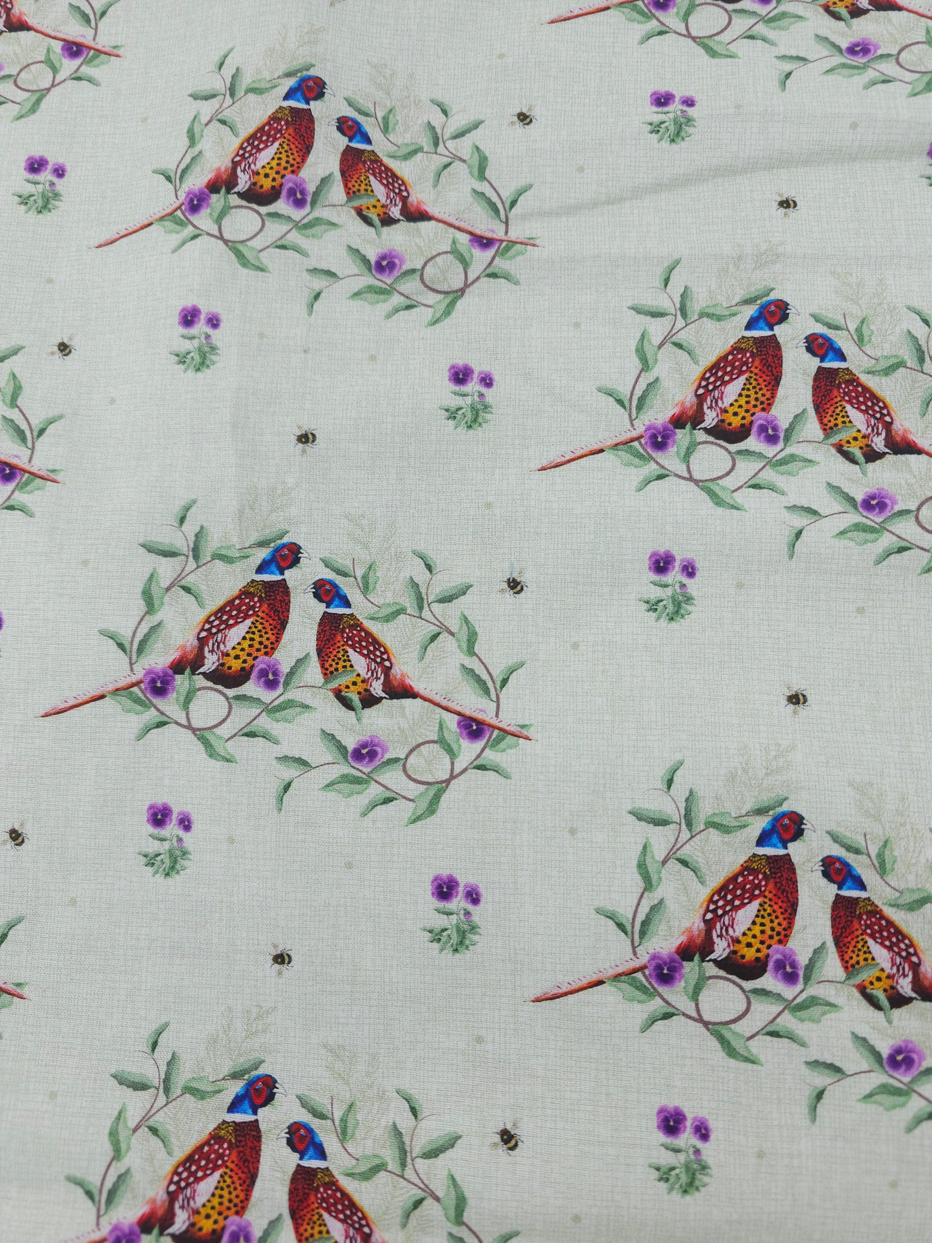 Pheasant floral Cotton- 2m piece