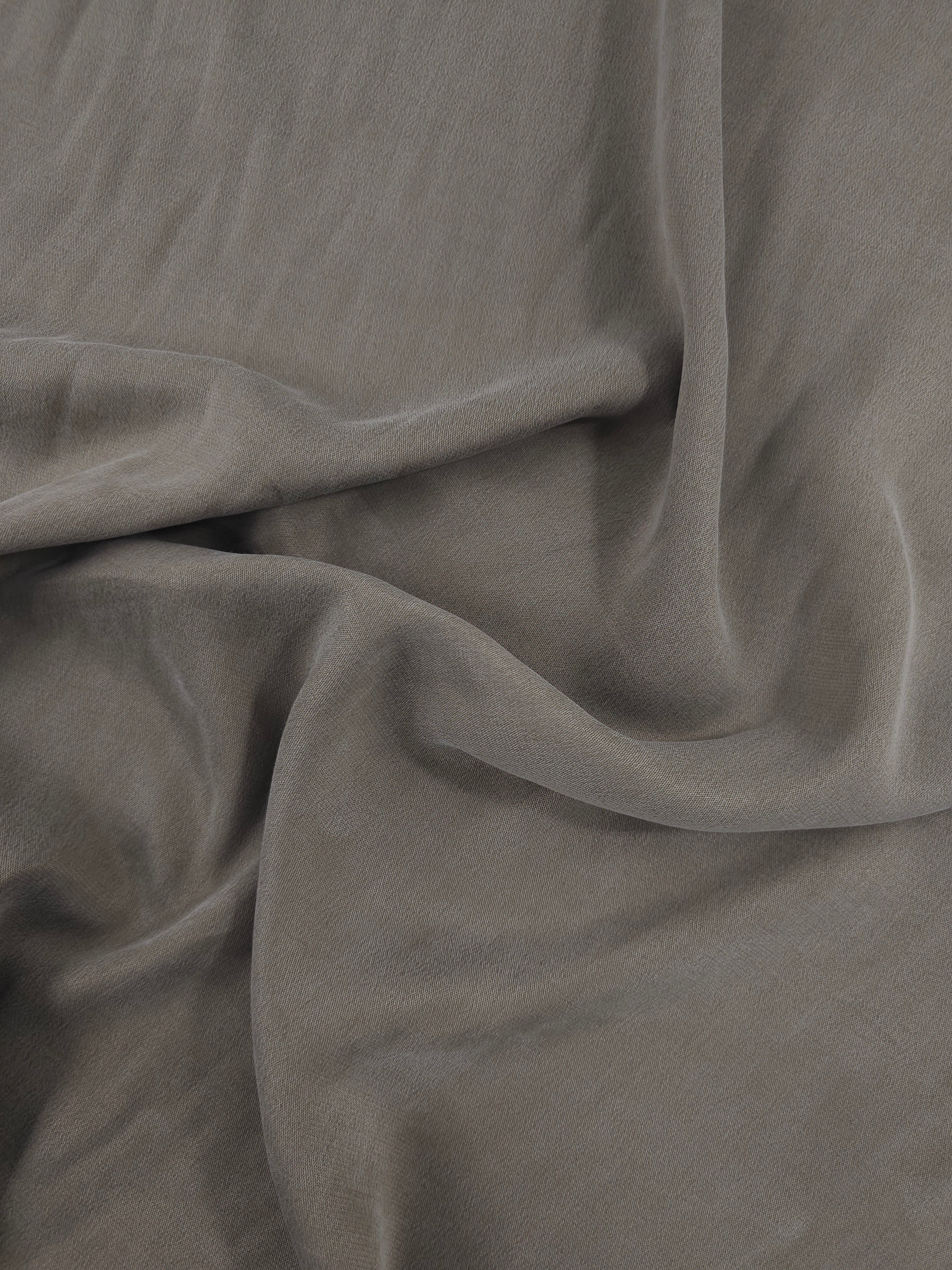 Taupe Sandwashed Cupro Viscose
